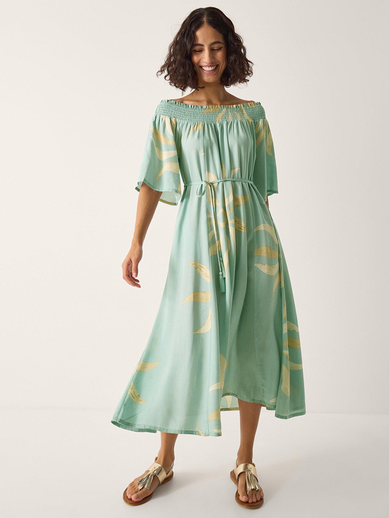 Image 1 of 6 of Monsoon Tashie Bardot Dress