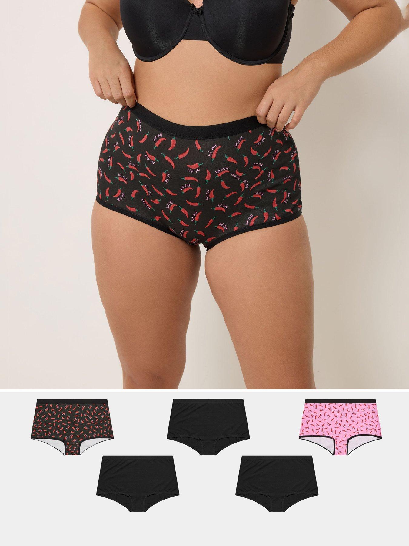 Yours Curve 5 Pack 'hot Stuff' Chillies Shorts