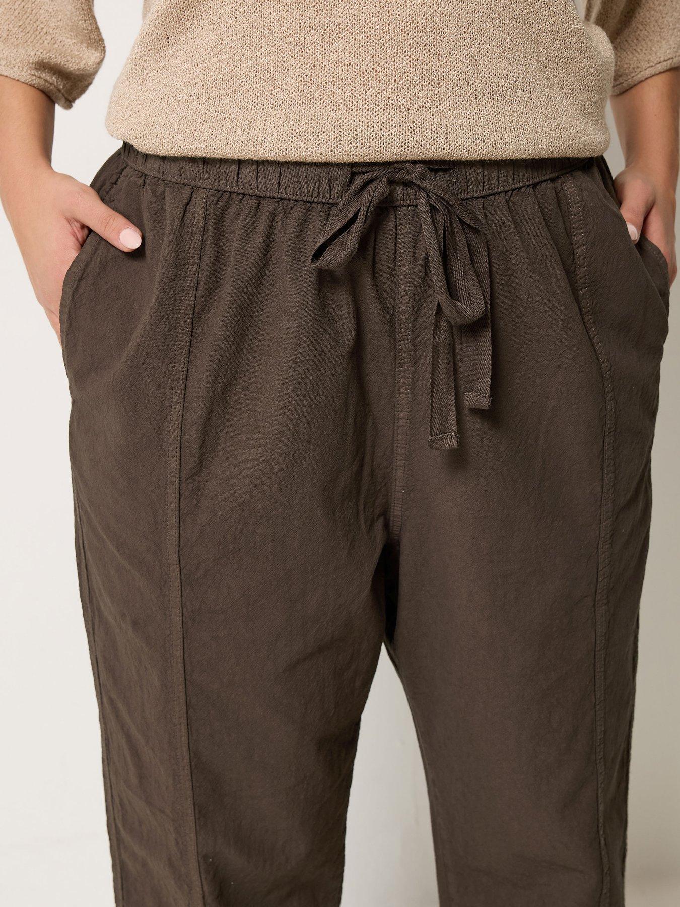 Image 4 of 5 of Yours Curve Cool Cotton Barrel Trouser