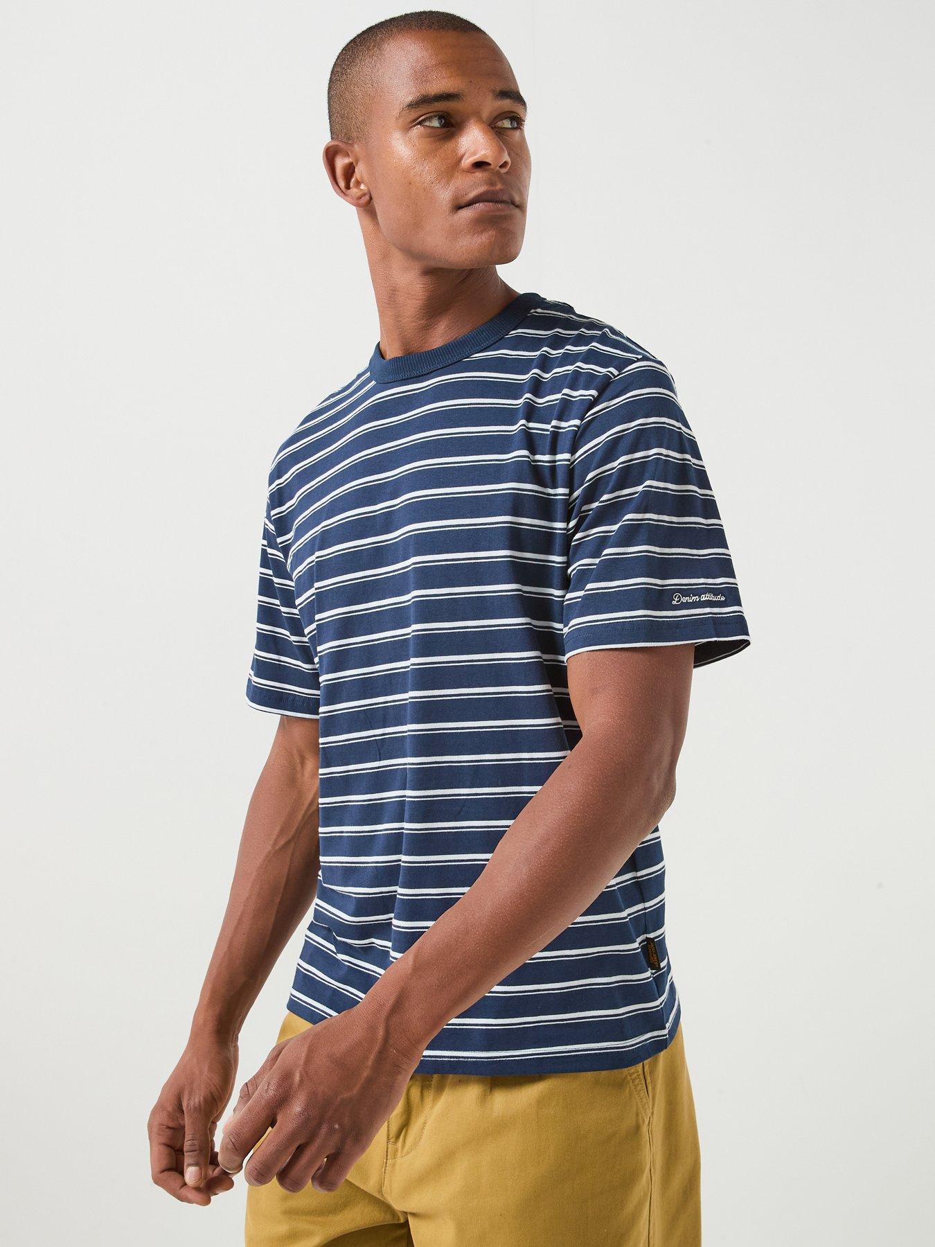 Jack & Jones Axel Stripe T-Shirt - Navy Blazer
