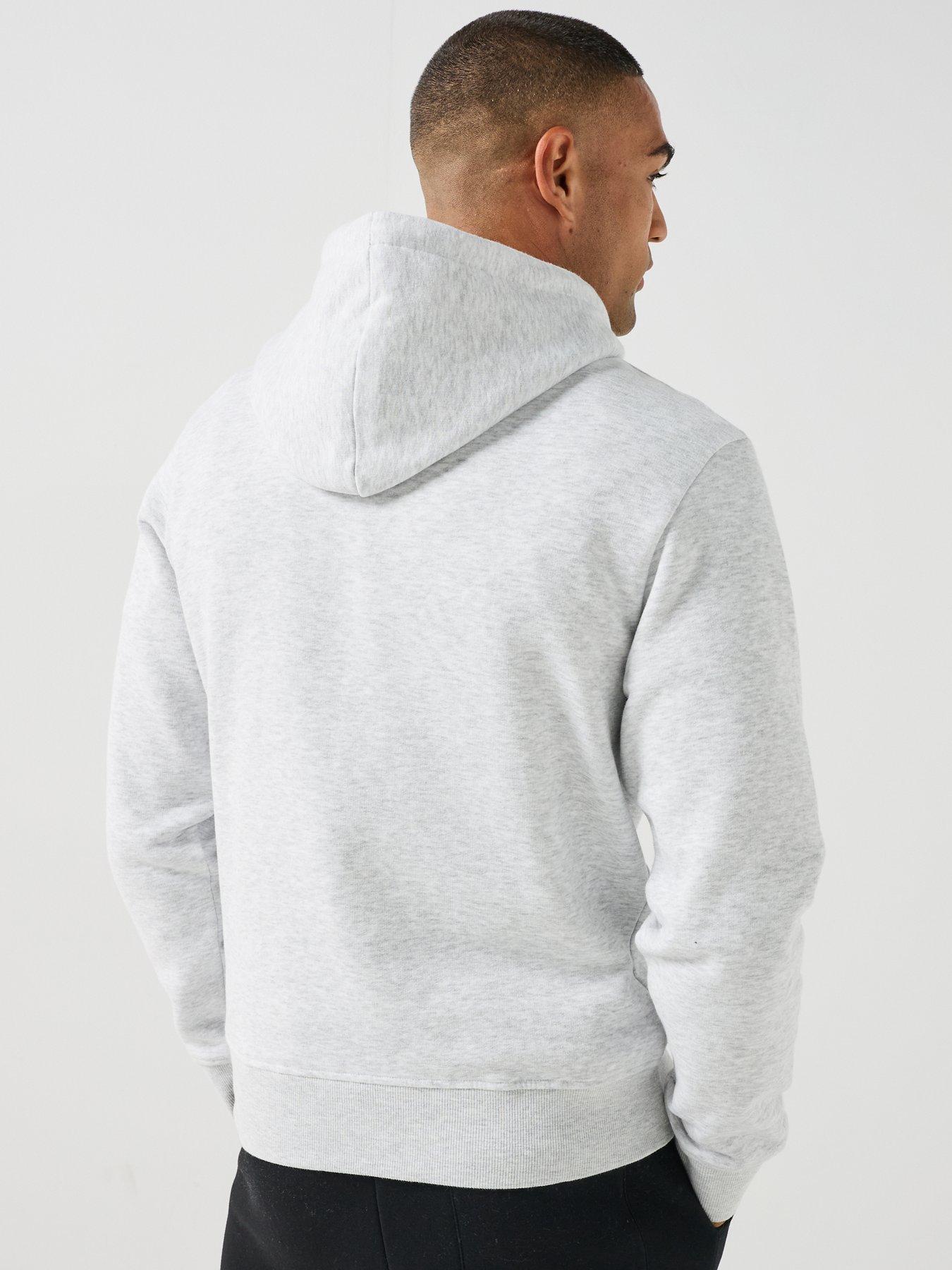Image 2 of 6 of Jack & Jones Men's Graphic Hoodie with Kangaroo Pocket - White Melange
