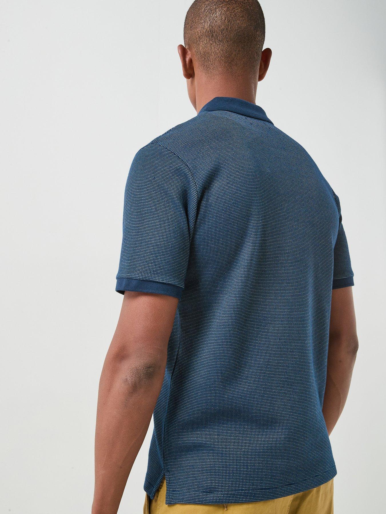 Image 2 of 6 of Jack & Jones Men's Austin Twisted Short Sleeve Polo Shirt - Navy