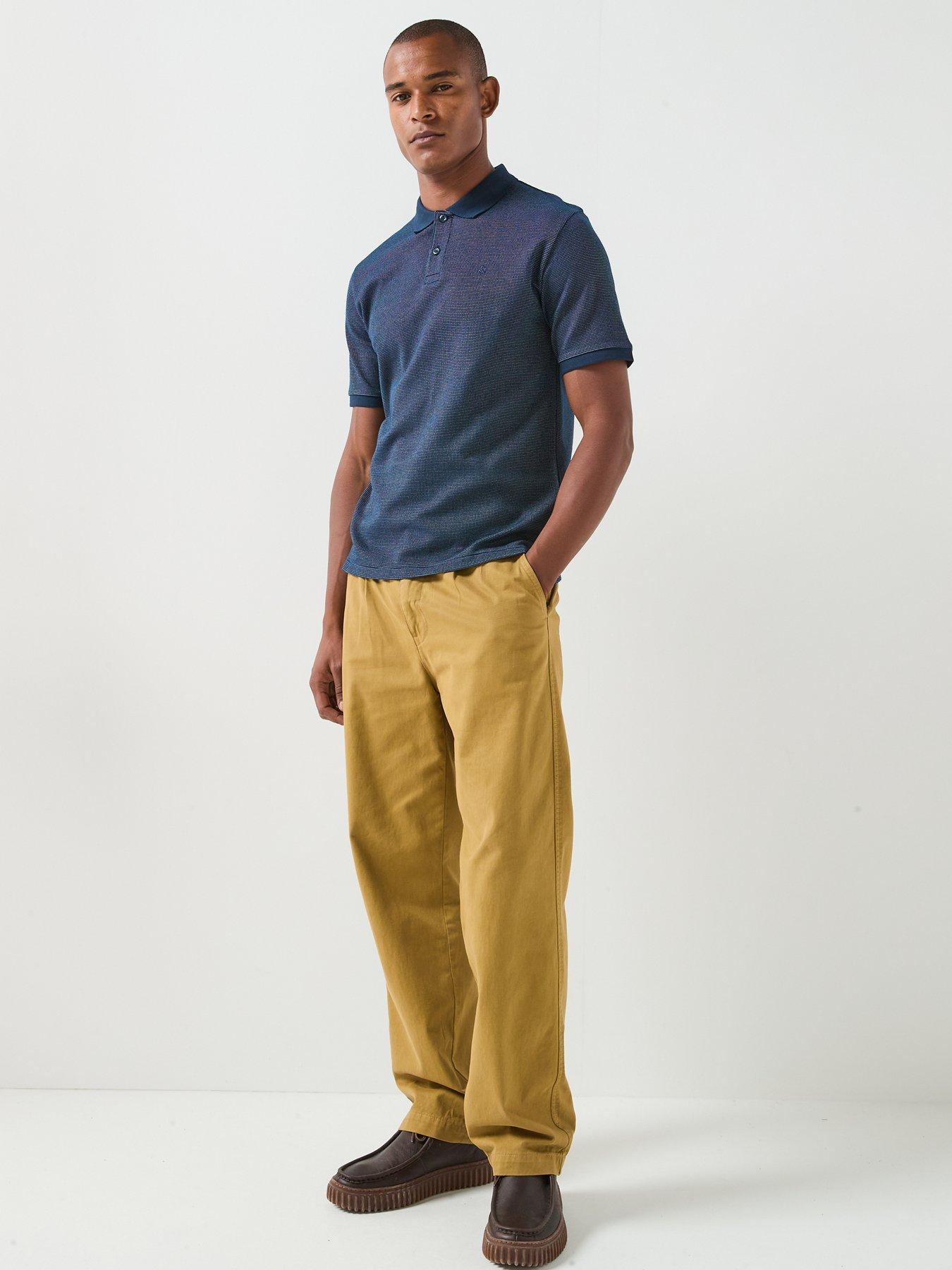 Image 3 of 6 of Jack & Jones Men's Austin Twisted Short Sleeve Polo Shirt - Navy