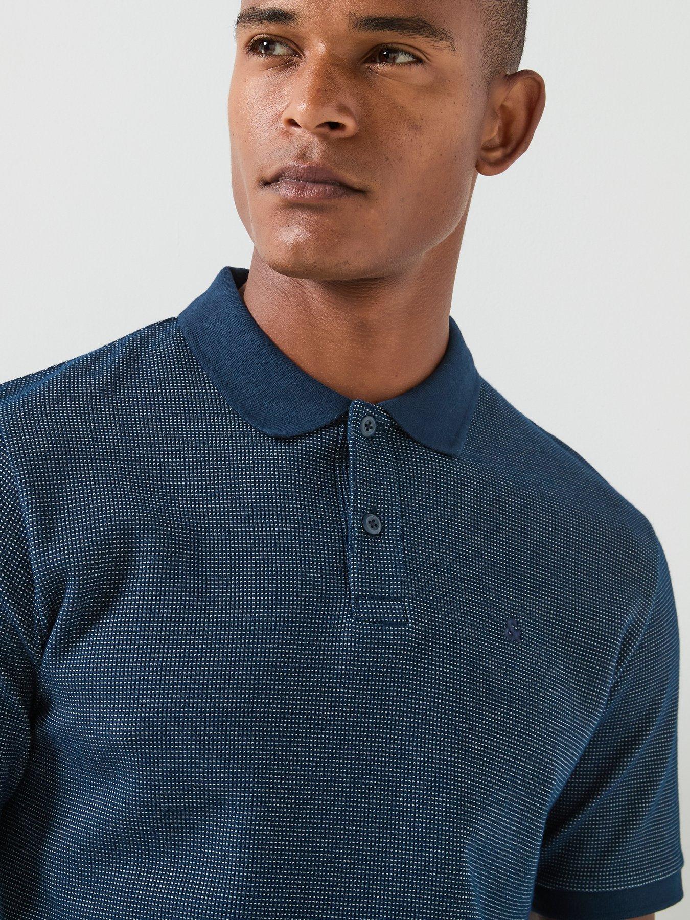 Image 4 of 6 of Jack & Jones Men's Austin Twisted Short Sleeve Polo Shirt - Navy