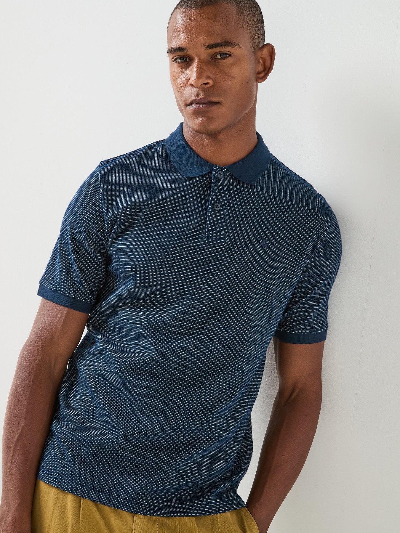 Image 5 of 6 of Jack & Jones Men's Austin Twisted Short Sleeve Polo Shirt - Navy