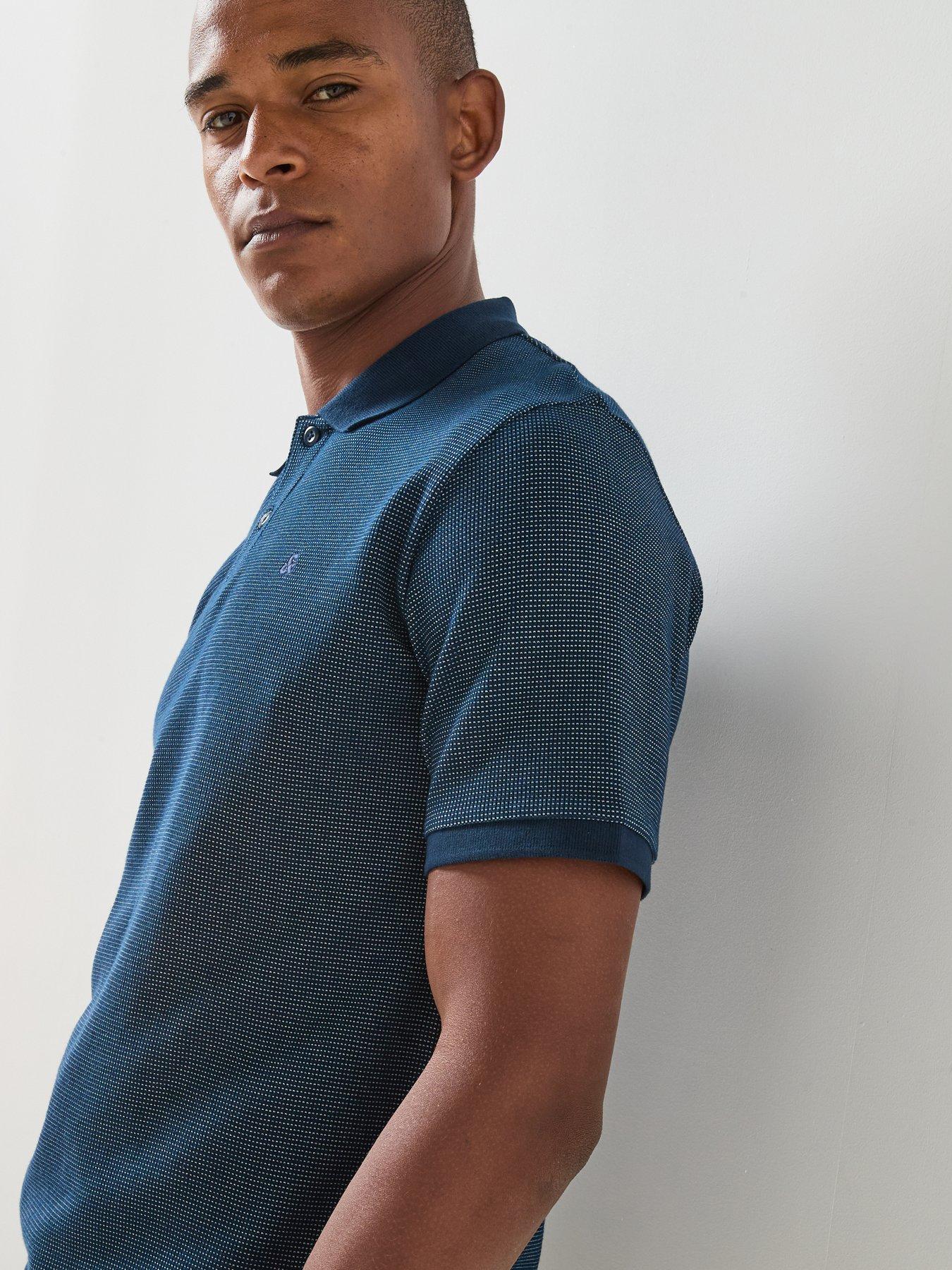 Image 6 of 6 of Jack & Jones Men's Austin Twisted Short Sleeve Polo Shirt - Navy