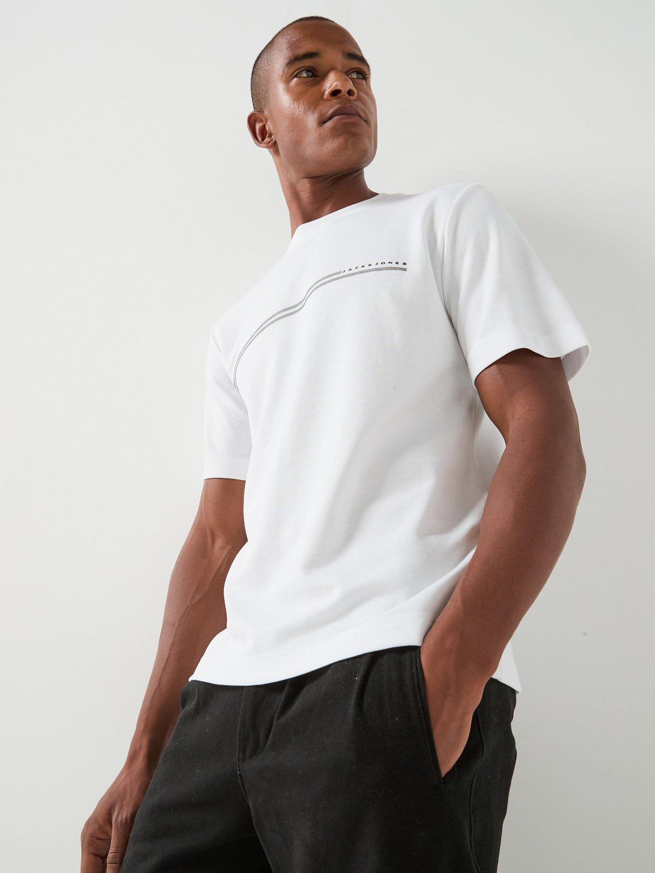 Jack & Jones Fusion Chest Branding T-Shirt - Bright  White
