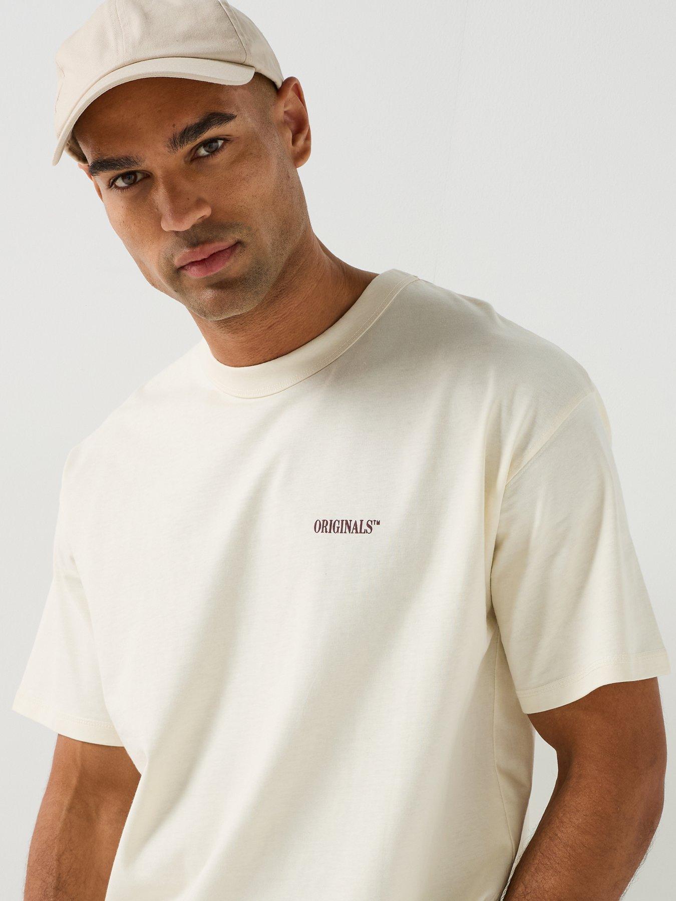 Image 4 of 6 of Jack & Jones Frederiksberg Back Graphic Crew Neck T-Shirt - White