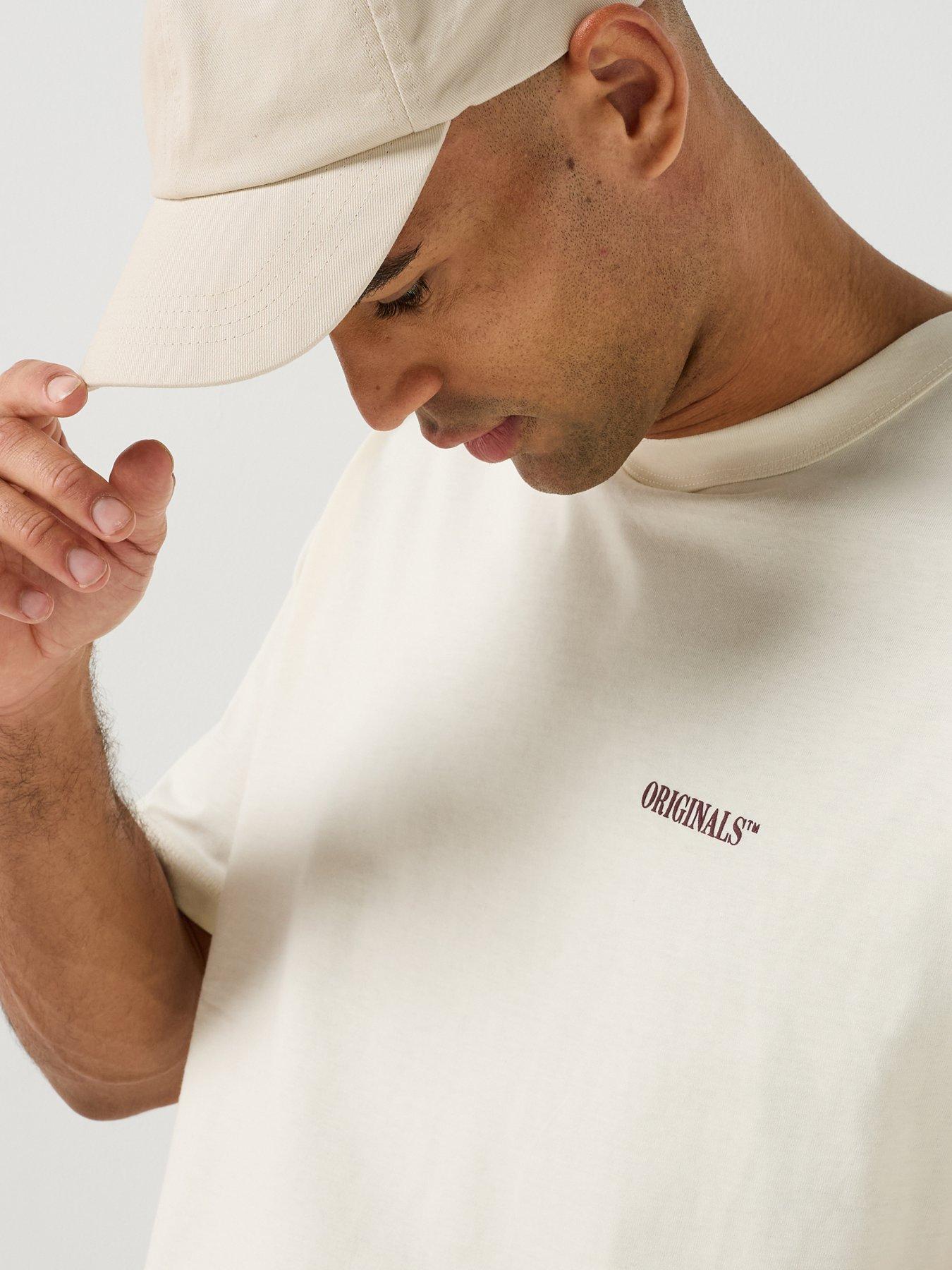 Image 6 of 6 of Jack & Jones Frederiksberg Back Graphic Crew Neck T-Shirt - White