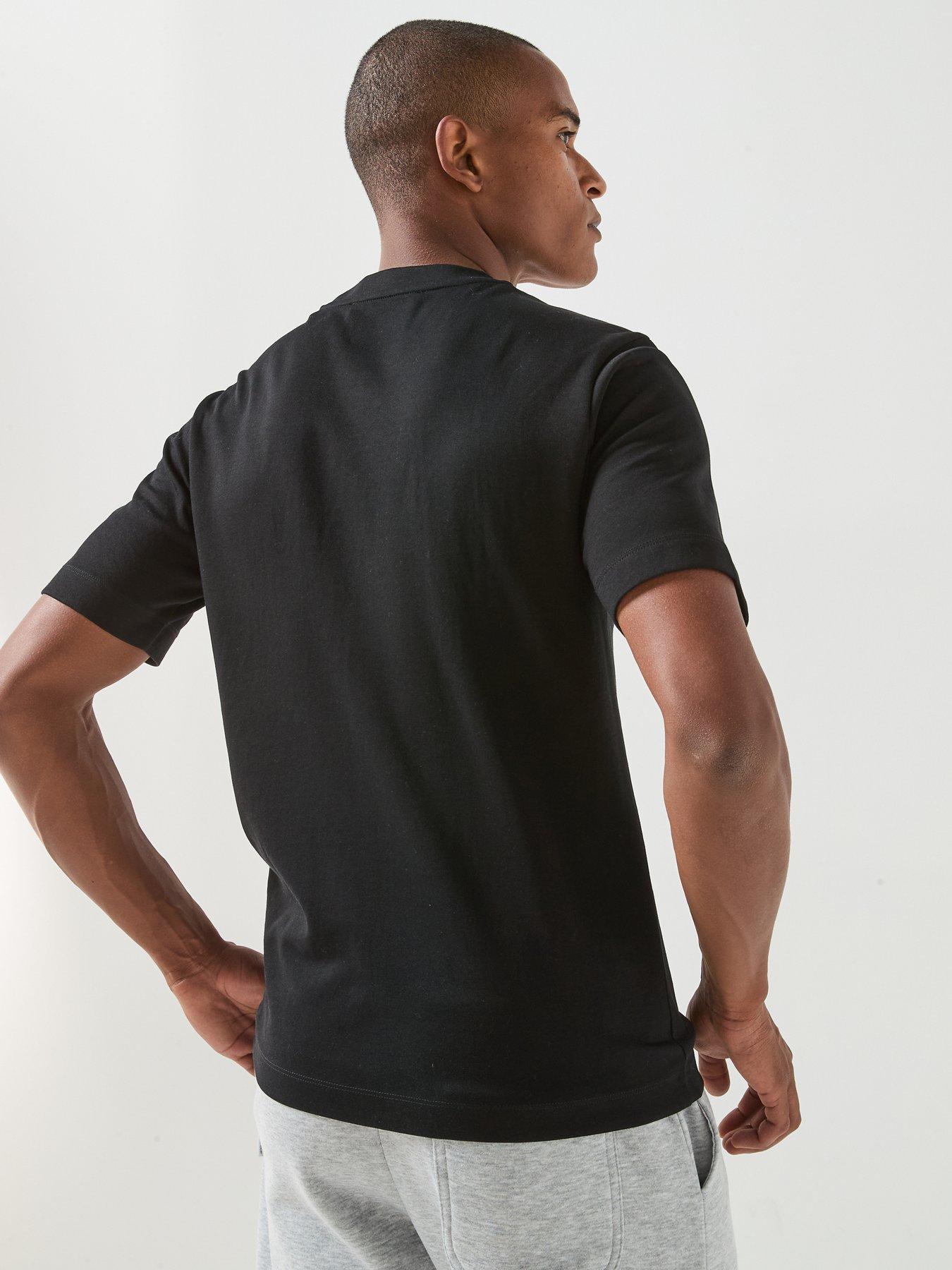 Image 2 of 6 of Jack & Jones Fusion Chest Branding T-Shirt - Black