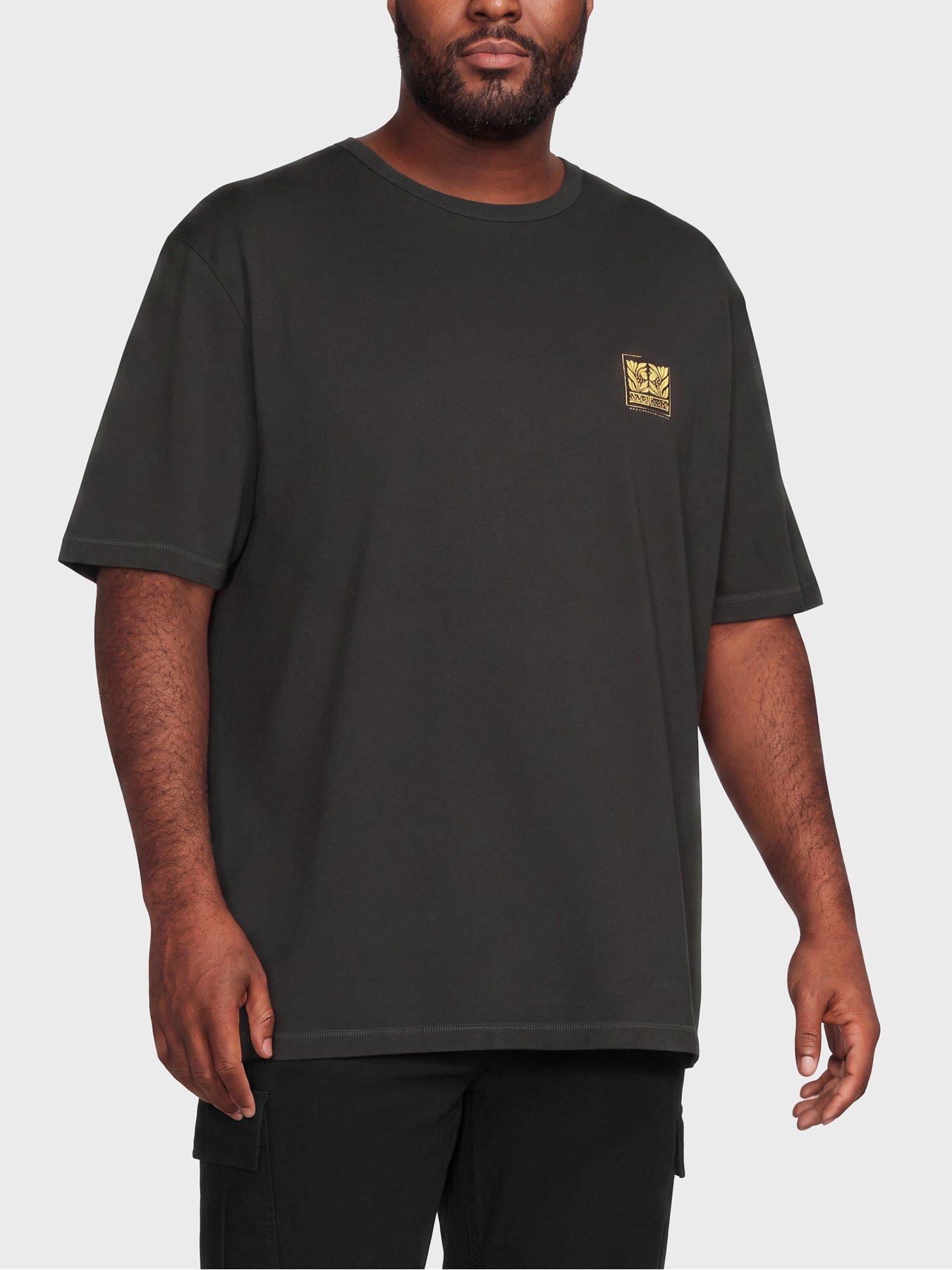 Image 2 of 5 of Jack & Jones Mens Plus Salamanco Back Graphic Regular Fit T-Shirt - Black