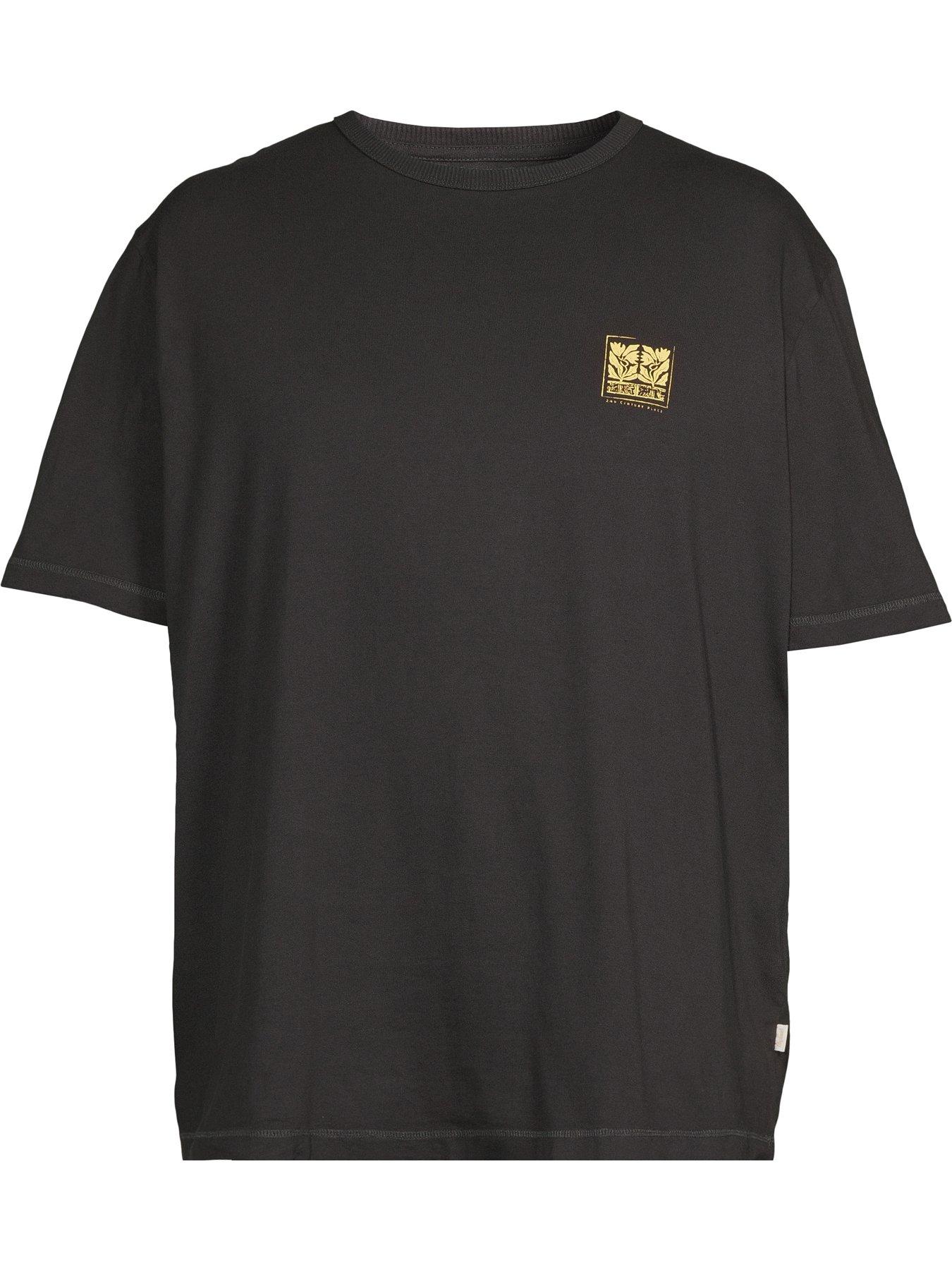 Image 5 of 5 of Jack & Jones Mens Plus Salamanco Back Graphic Regular Fit T-Shirt - Black