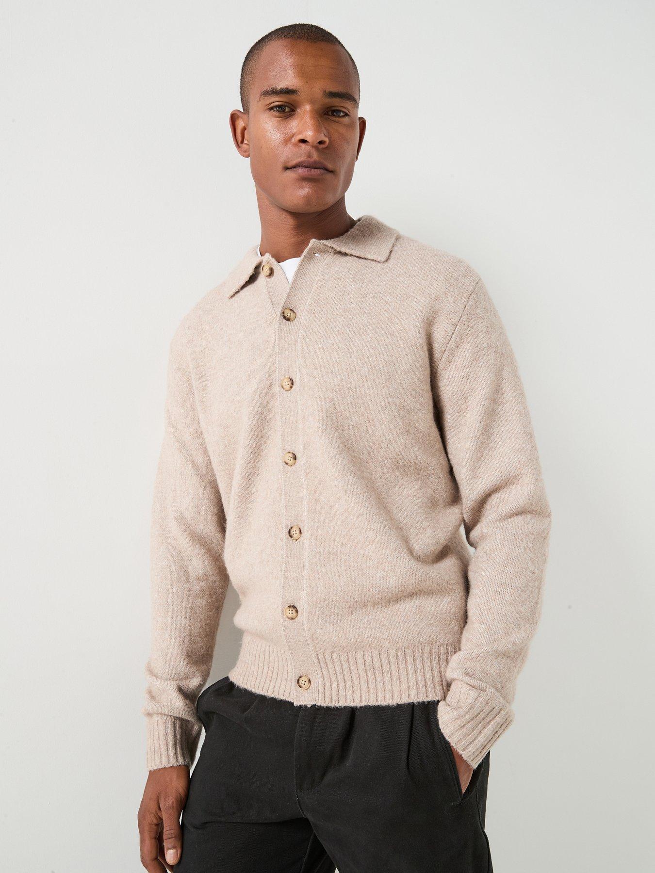 Image 1 of 6 of Jack & Jones Men's Soho Ollie Collared Button Through Cardigan - Atmosphere