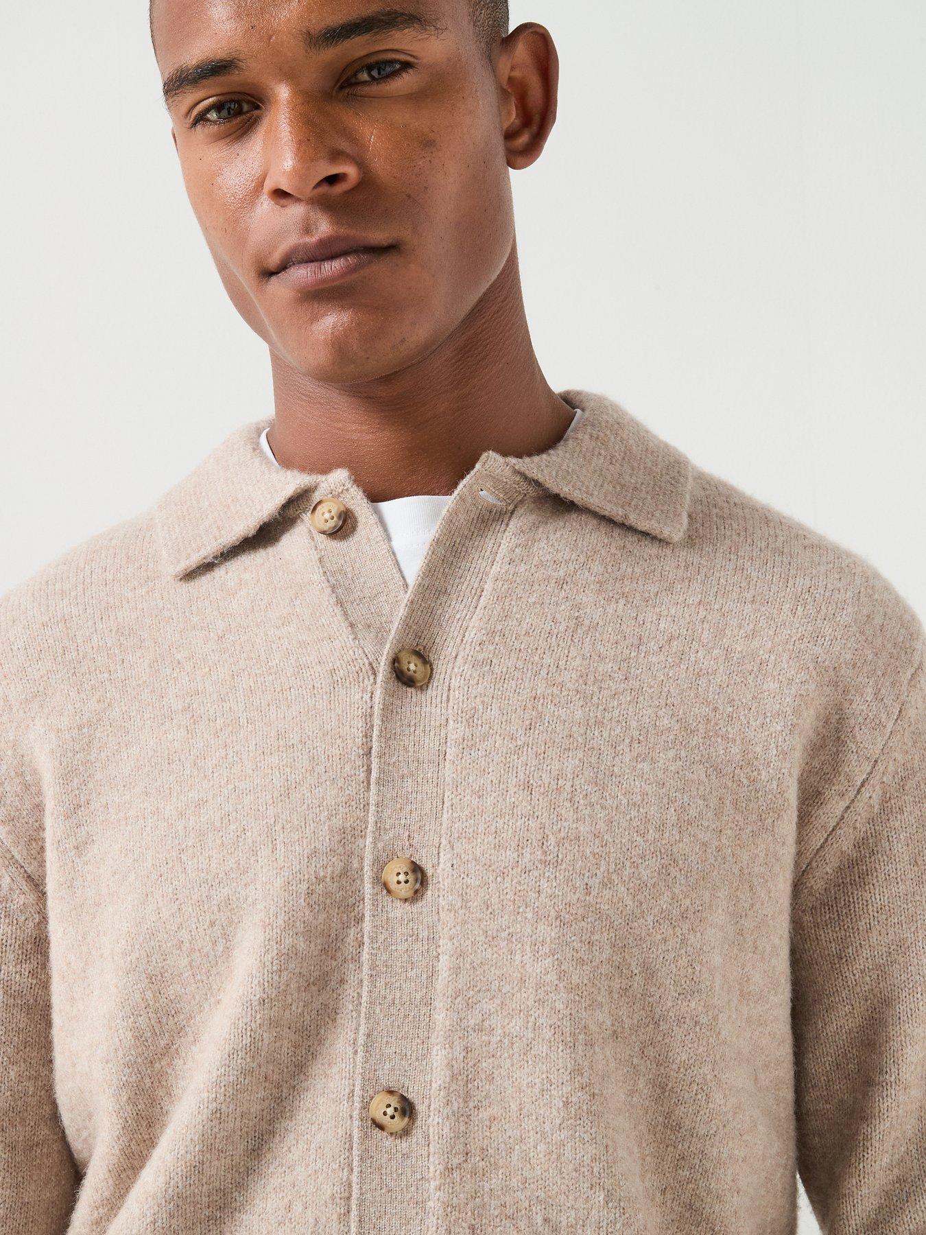 Image 4 of 6 of Jack & Jones Men's Soho Ollie Collared Button Through Cardigan - Atmosphere