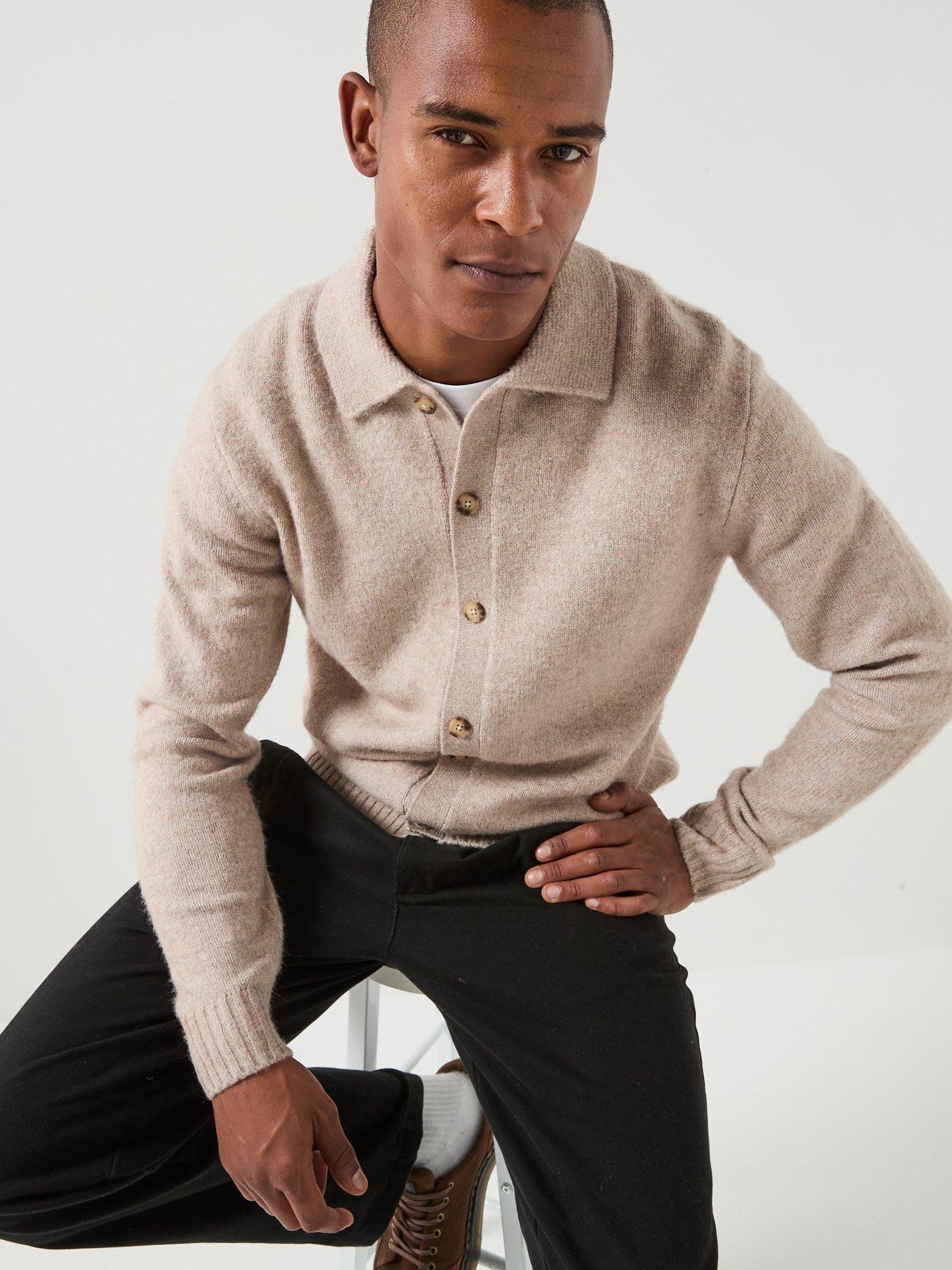 Image 5 of 6 of Jack & Jones Men's Soho Ollie Collared Button Through Cardigan - Atmosphere