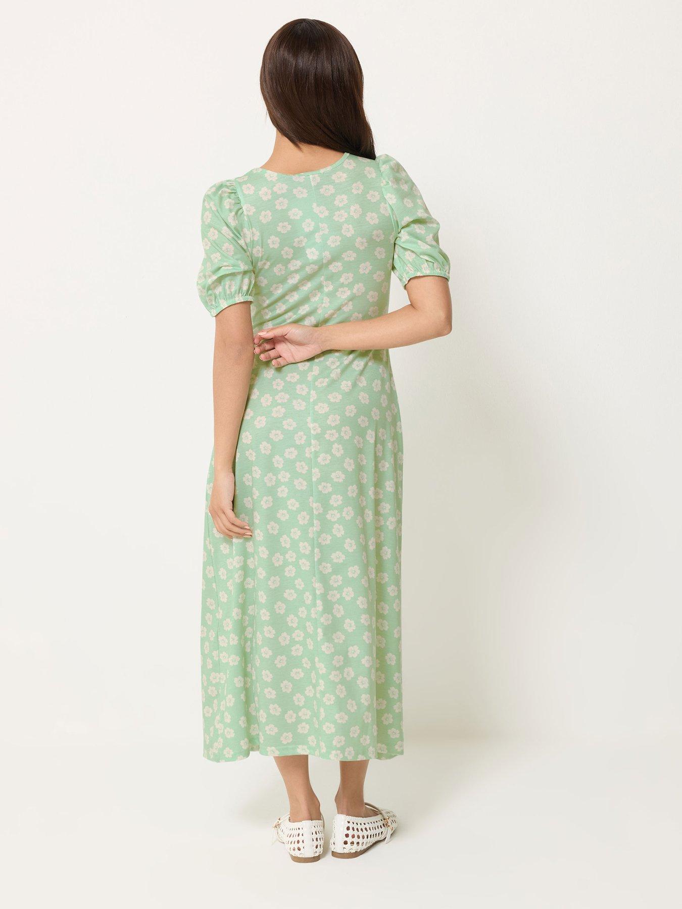 Image 2 of 4 of PixieGirl Petite Daisy Print Bust Midi Dress