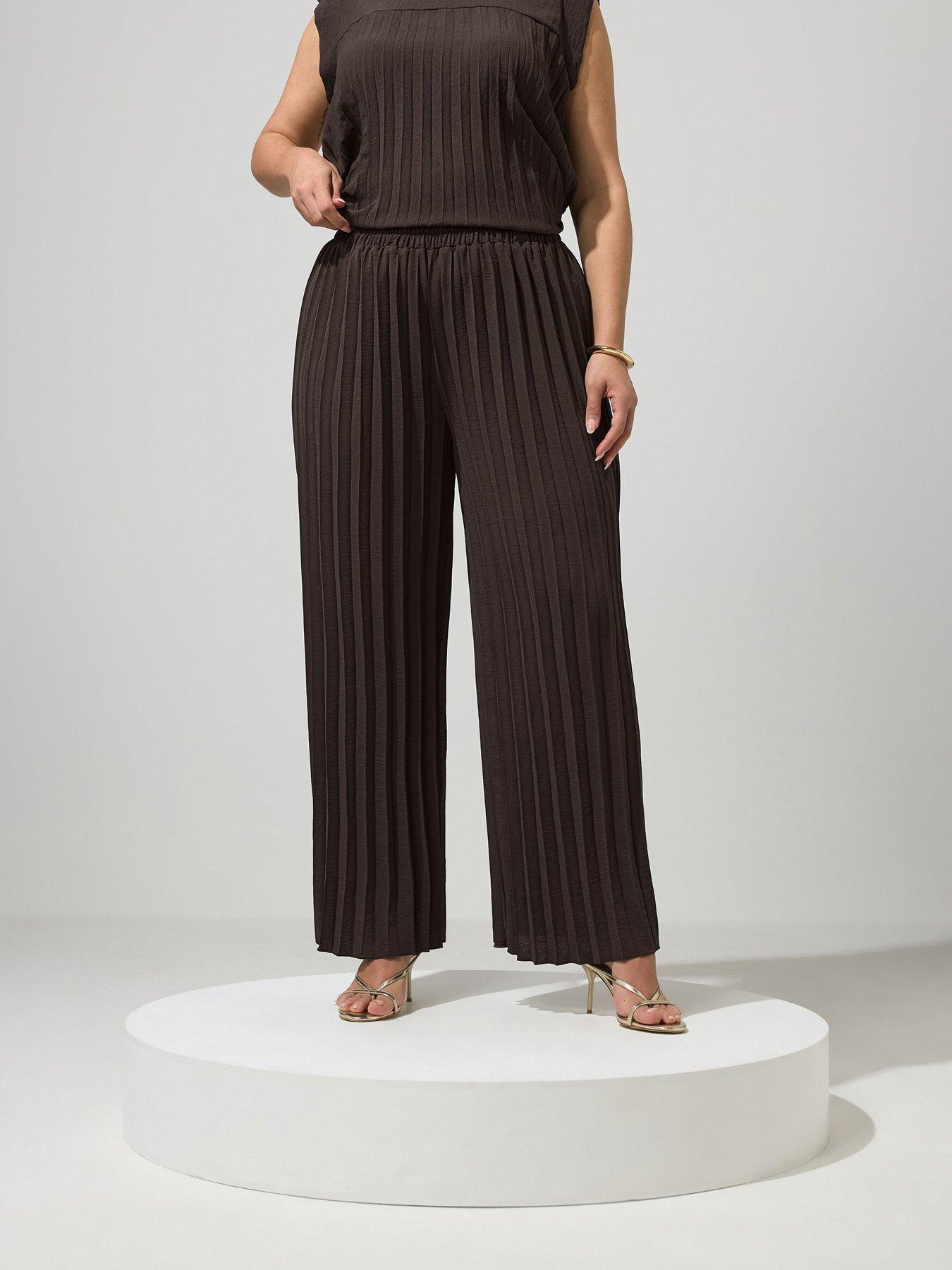 Yours Curve Pleat Detail Trousers