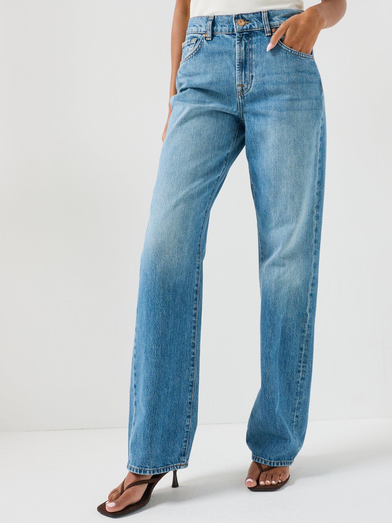 7 FOR ALL MANKIND Rigid Tess Trouser In Skyfrost
