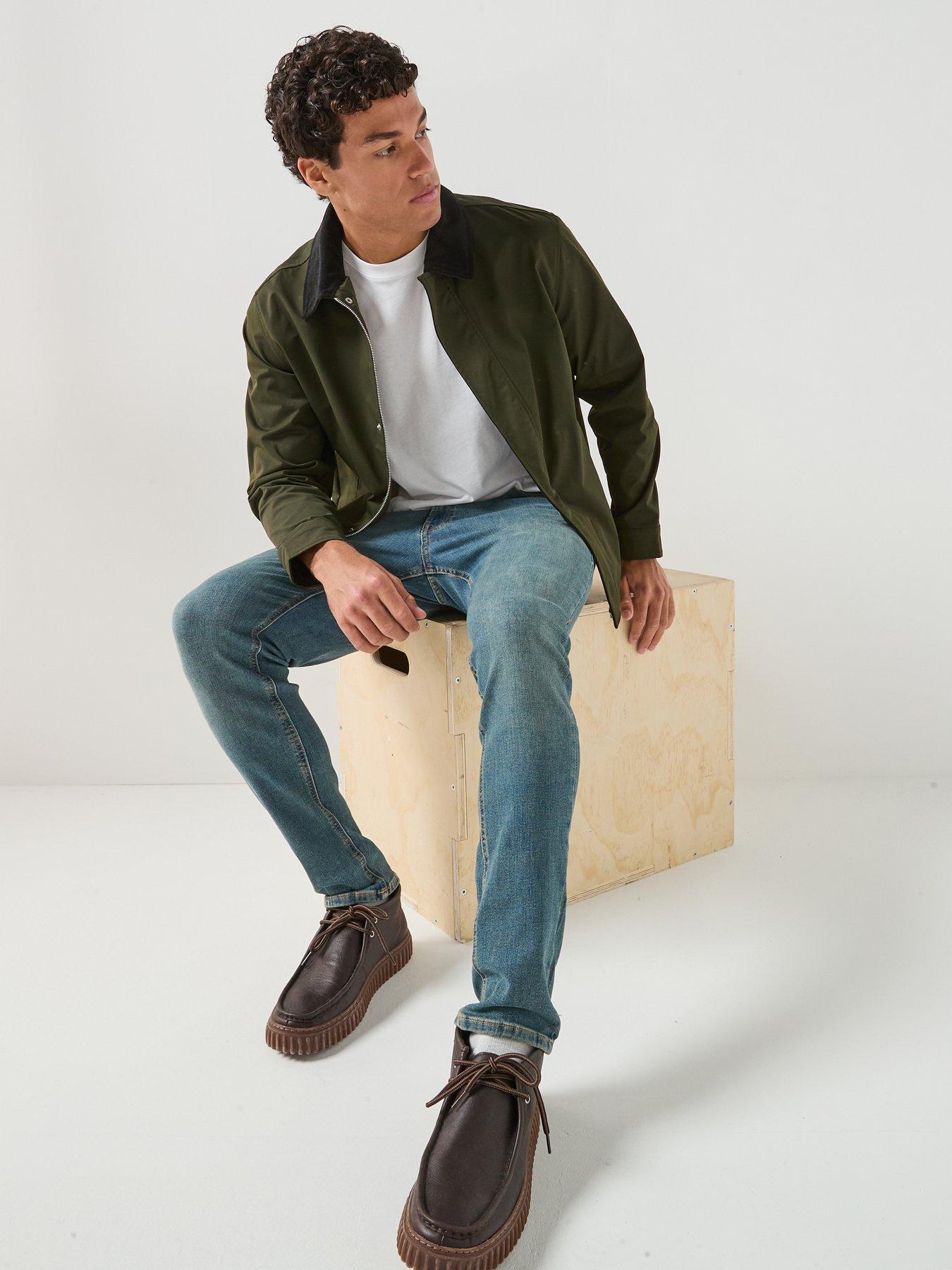Image 3 of 6 of Jack & Jones Men's Workwear Jacket with Spread Collar - Dark Green