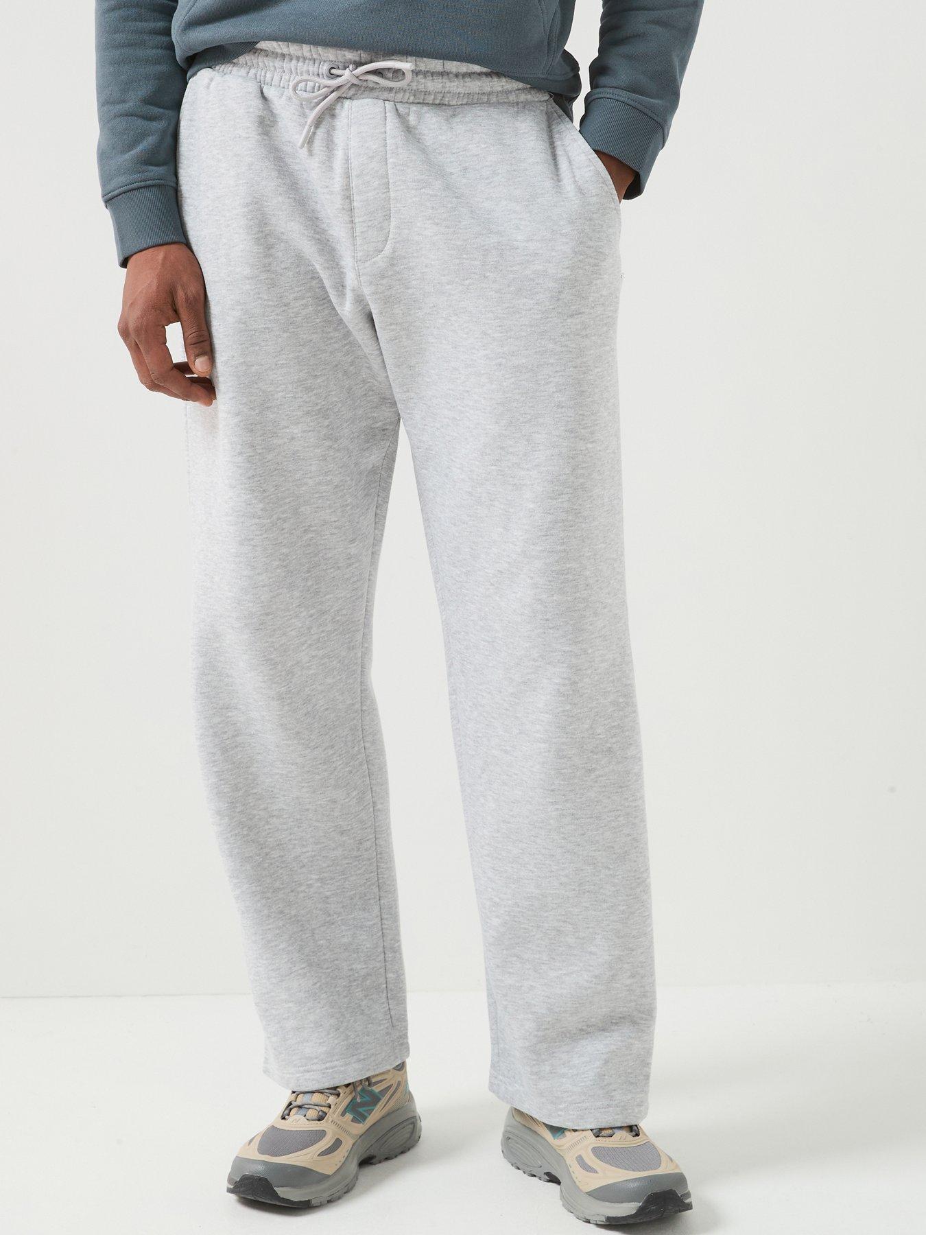 Image 1 of 5 of Jack & Jones Bill Bradley Wide Leg Joggers - Light Grey