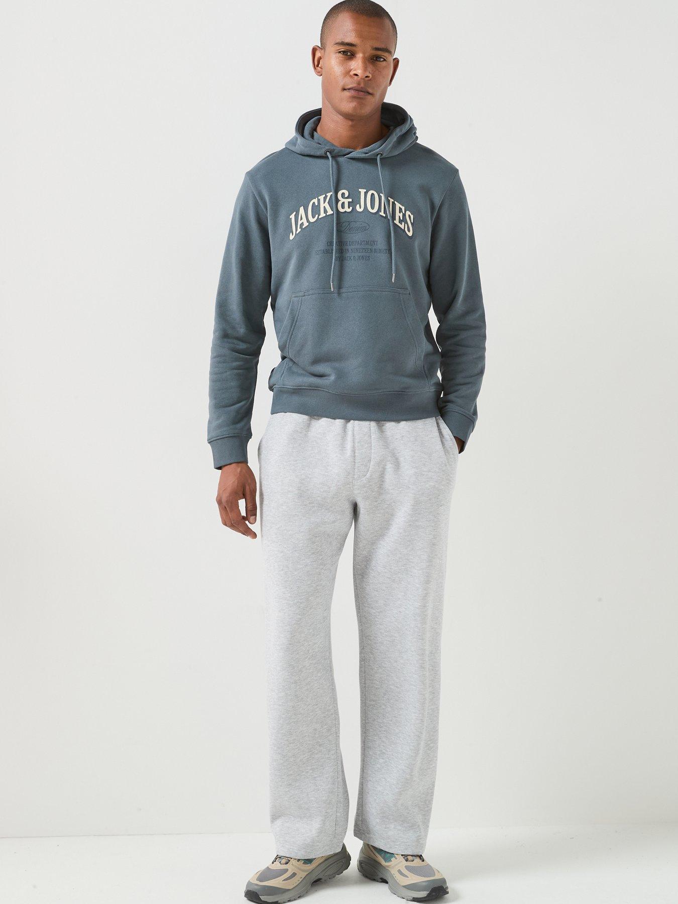 Image 3 of 5 of Jack & Jones Bill Bradley Wide Leg Joggers - Light Grey