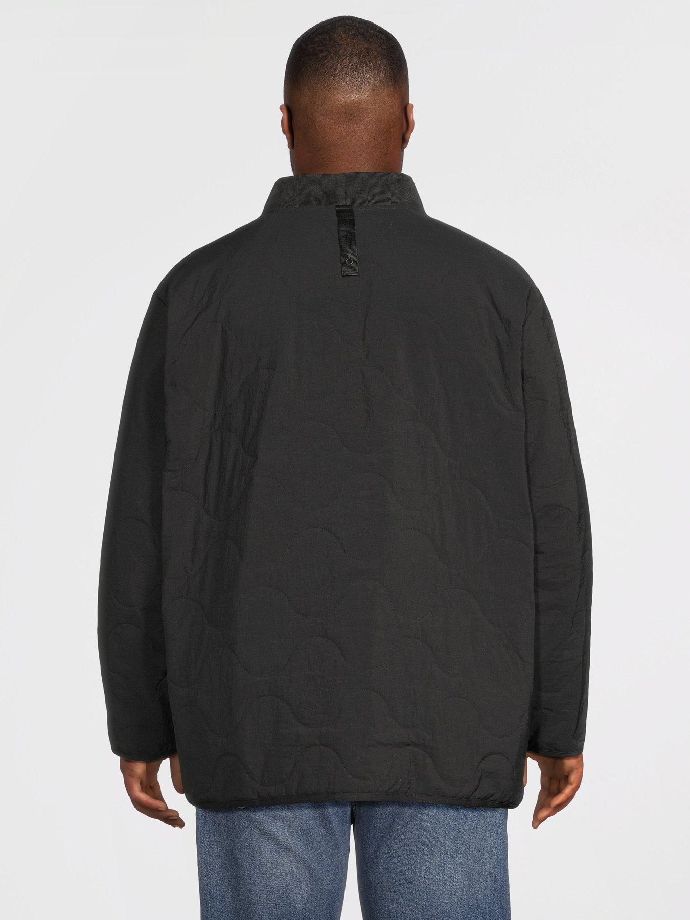 Image 2 of 5 of Jack & Jones Men's Plus Quilted Liner Jacket with Full Zip Fastening - Black