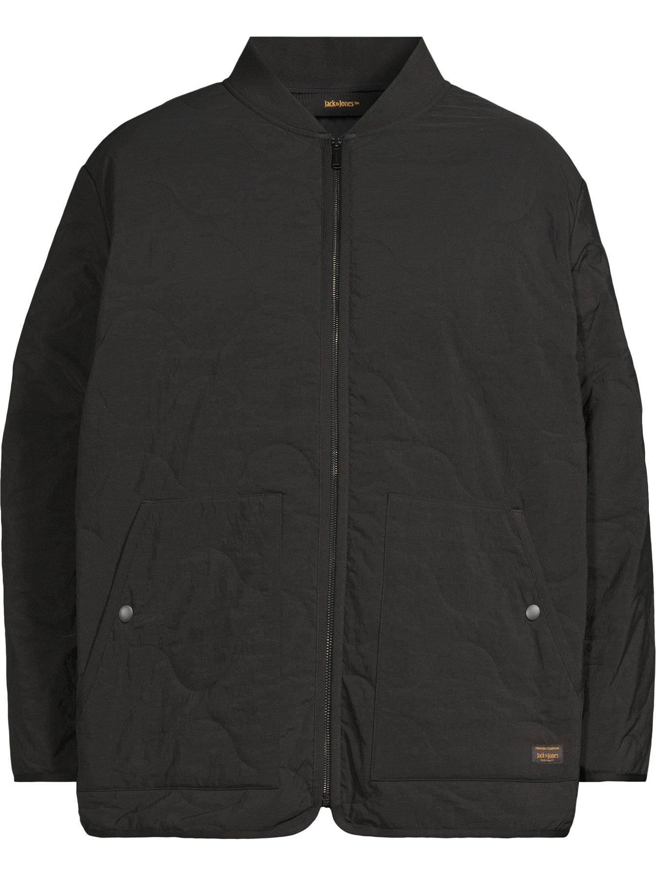 Image 5 of 5 of Jack & Jones Men's Plus Quilted Liner Jacket with Full Zip Fastening - Black