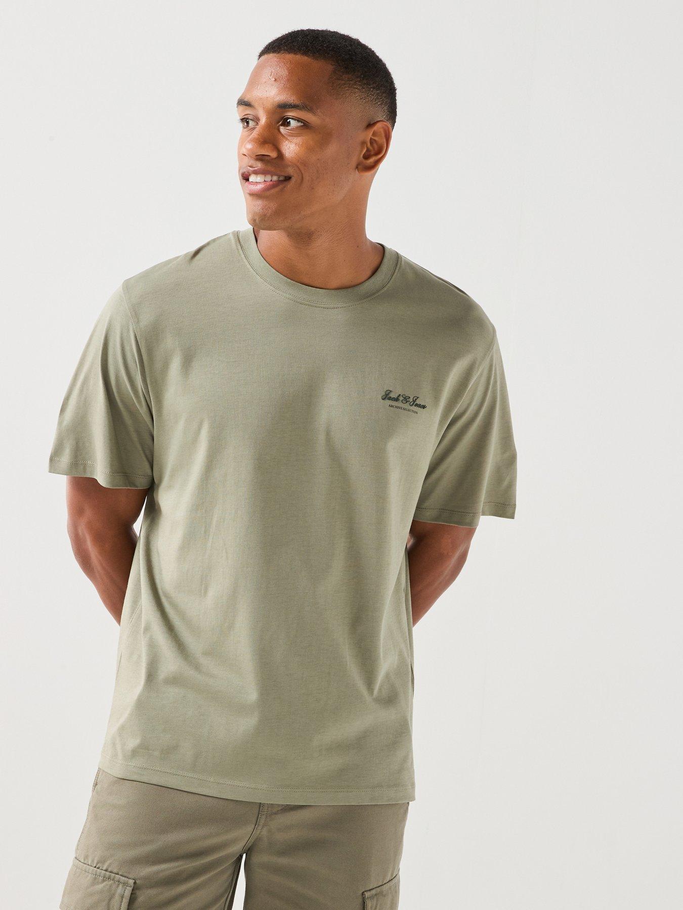 Jack & Jones Archive Graphic Crew Neck T-Shirt - Khaki