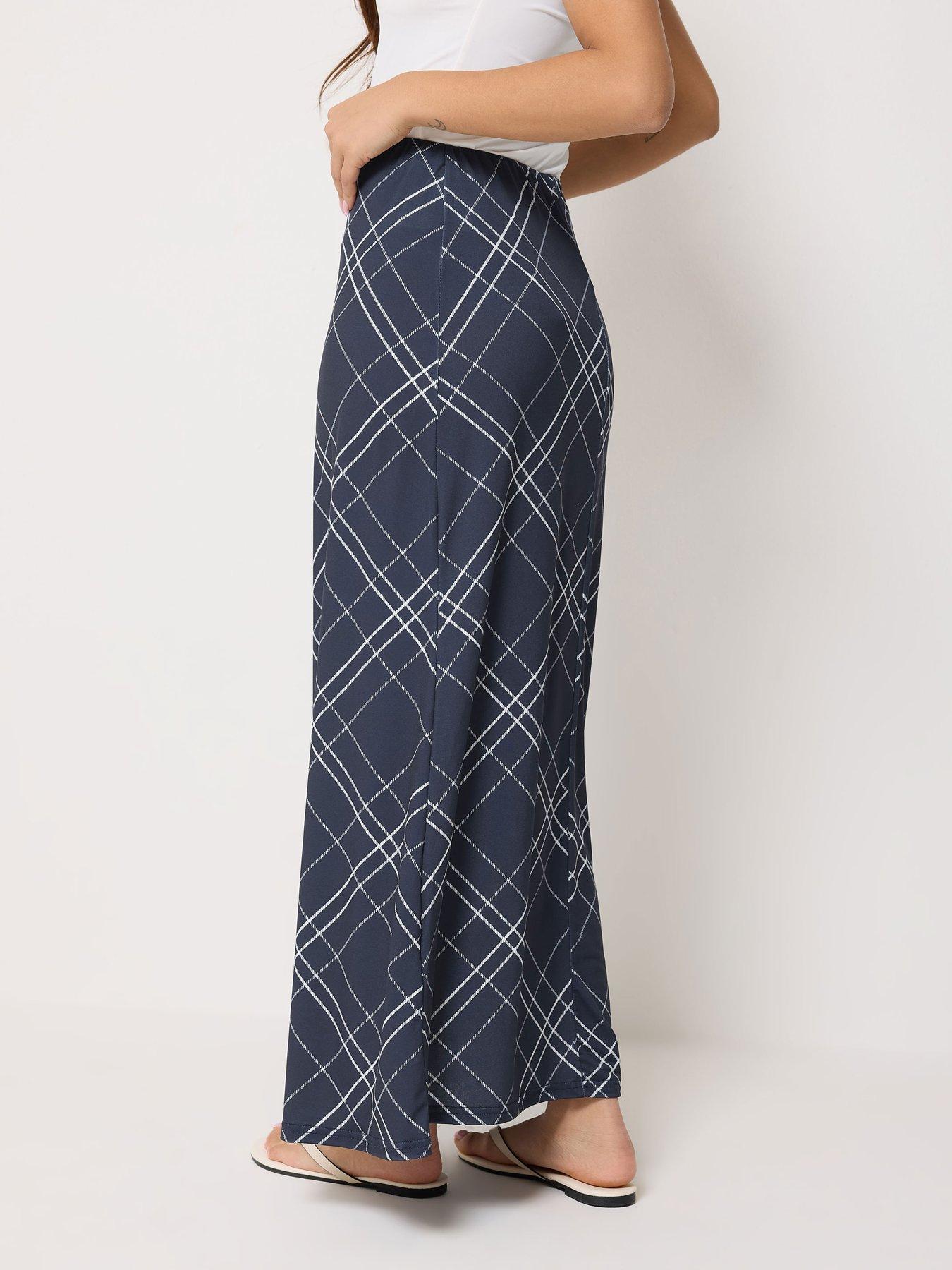 Image 2 of 5 of PixieGirl Petite Maxi Check Skirt