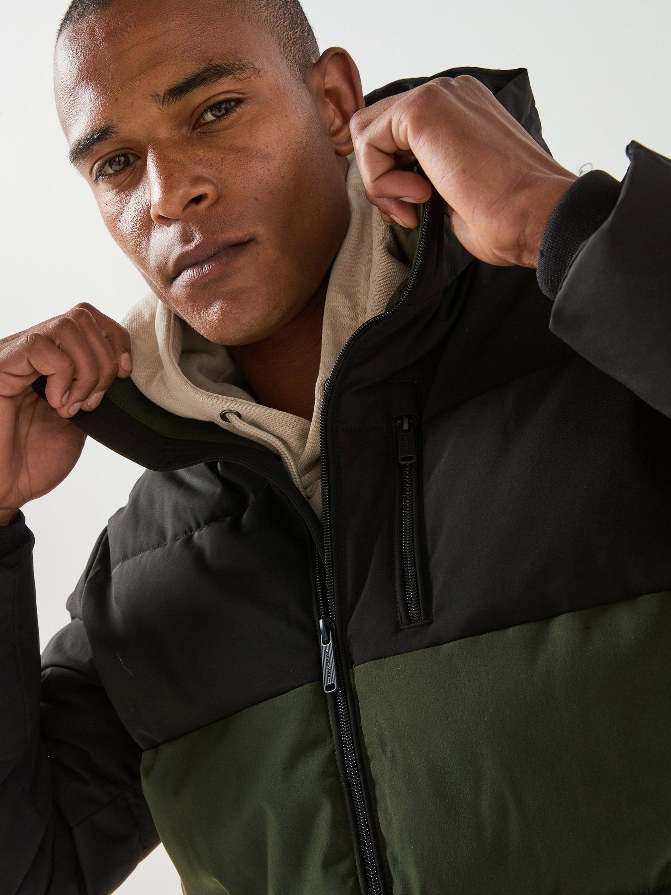 Image 5 of 6 of Jack & Jones Becks Colourblock Puffer Jacket - Rosin
