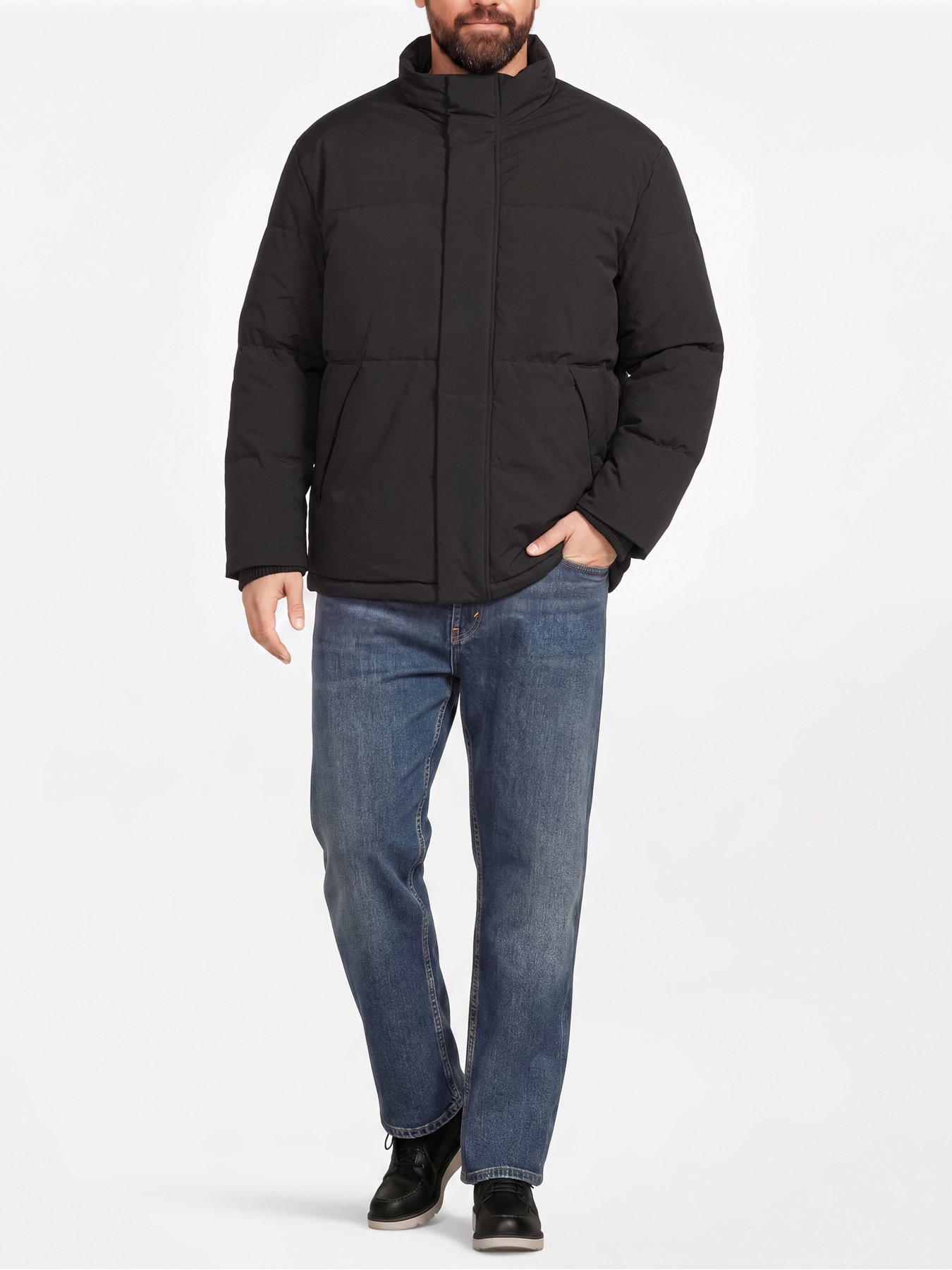Image 3 of 5 of Jack & Jones Men's Plus Soho Puffer Coat - Black