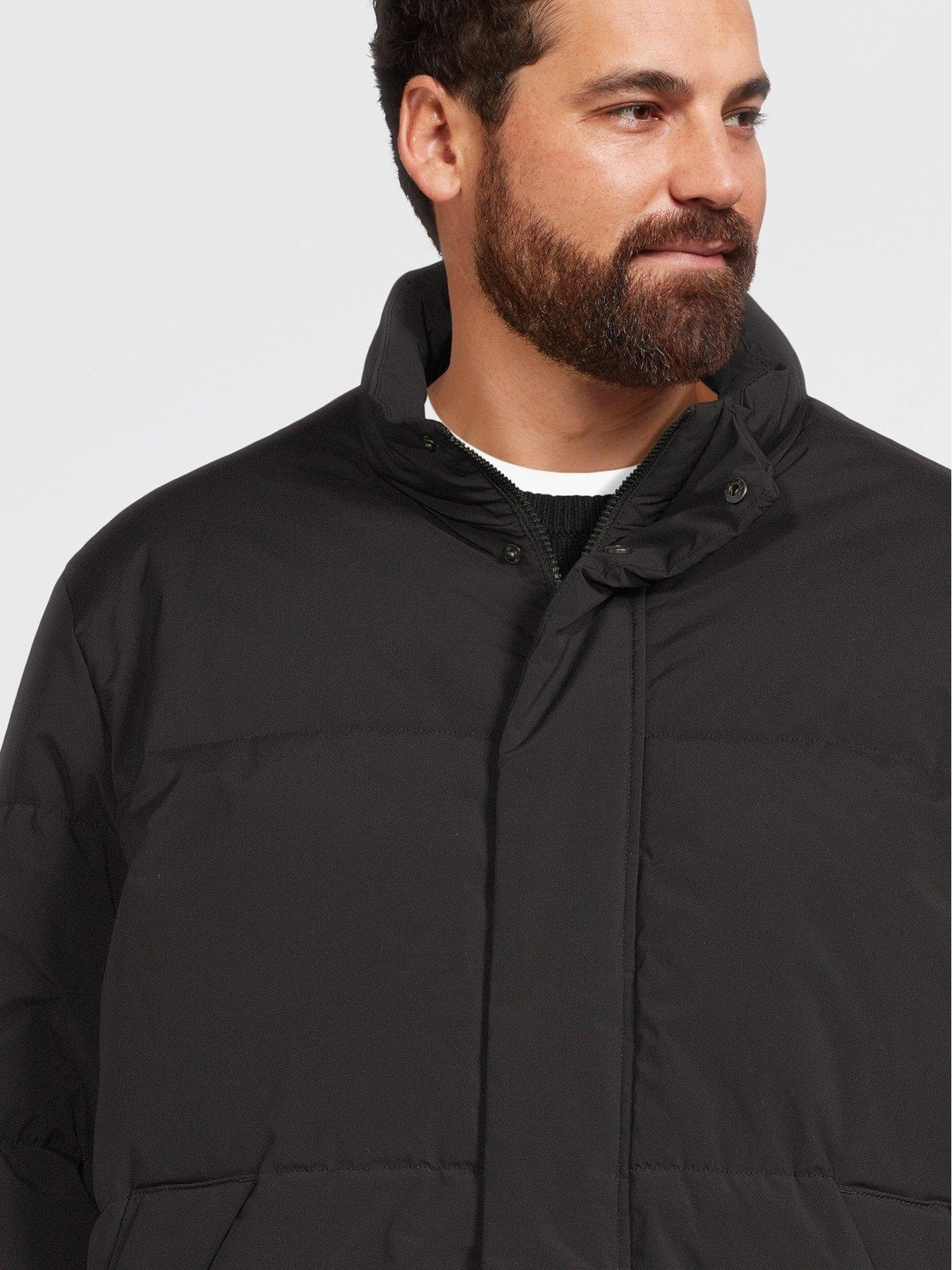 Image 4 of 5 of Jack & Jones Men's Plus Soho Puffer Coat - Black
