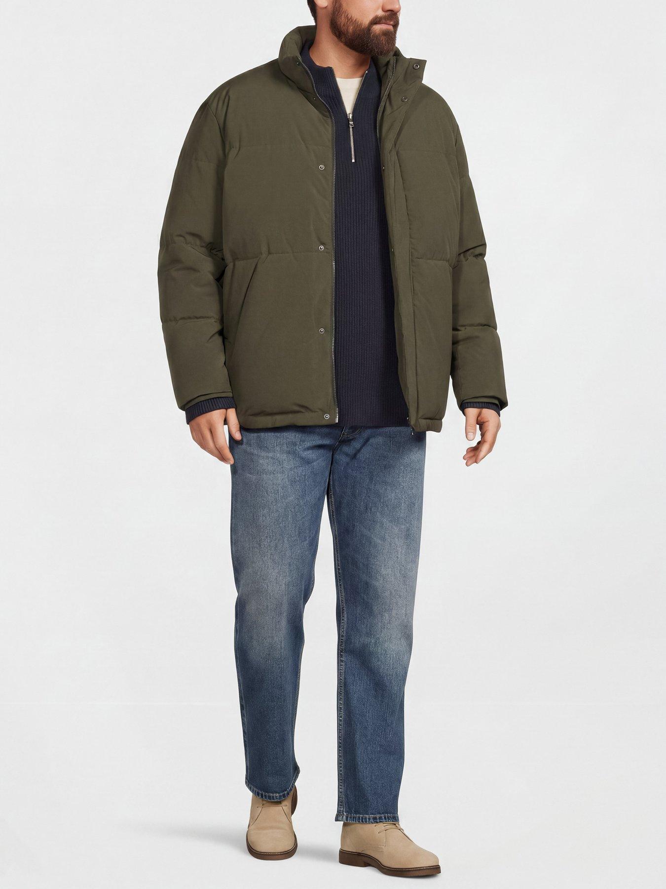 Image 3 of 5 of Jack & Jones Men's Plus Soho Puffer Coat - Khaki