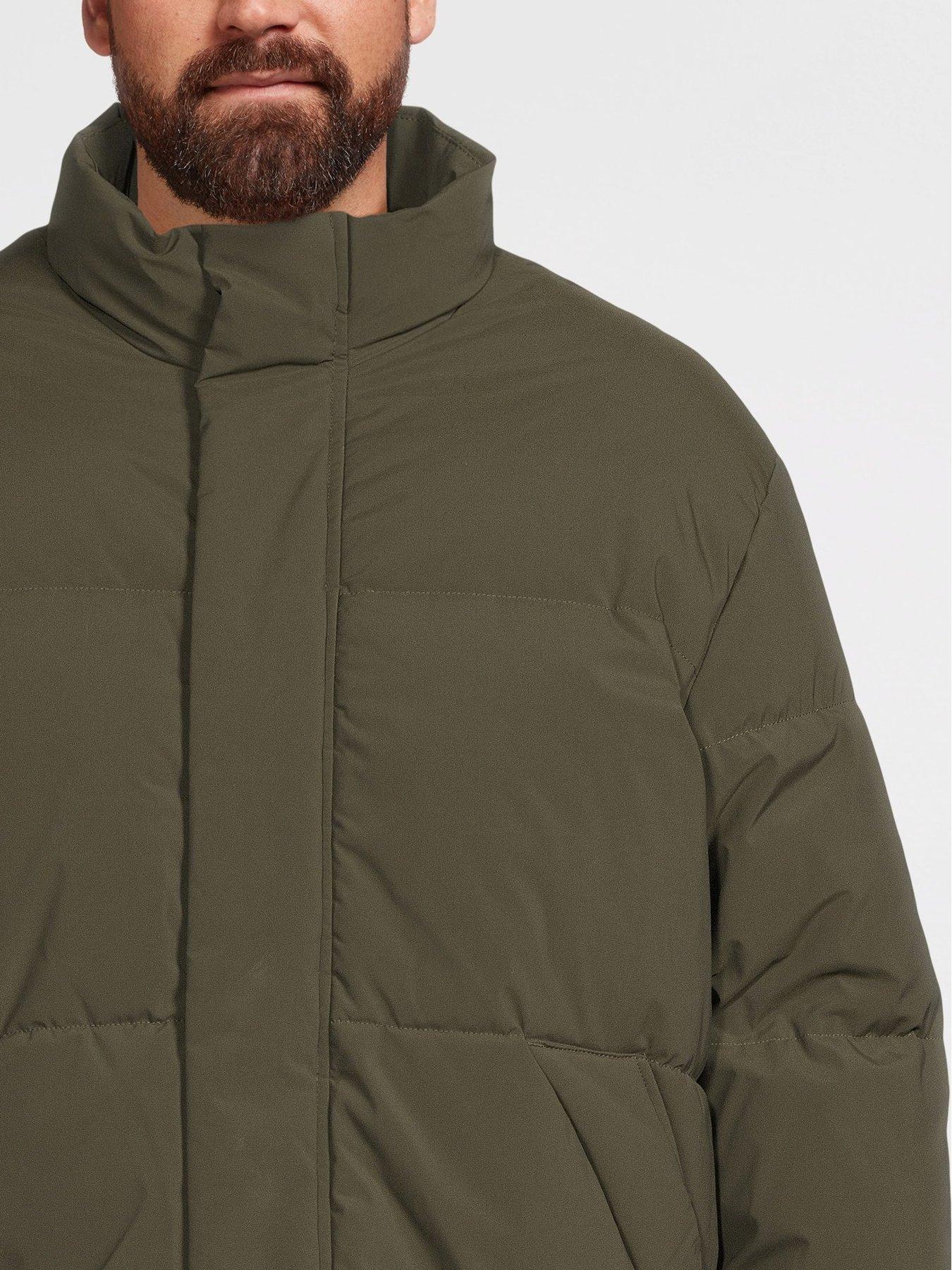 Image 4 of 5 of Jack & Jones Men's Plus Soho Puffer Coat - Khaki