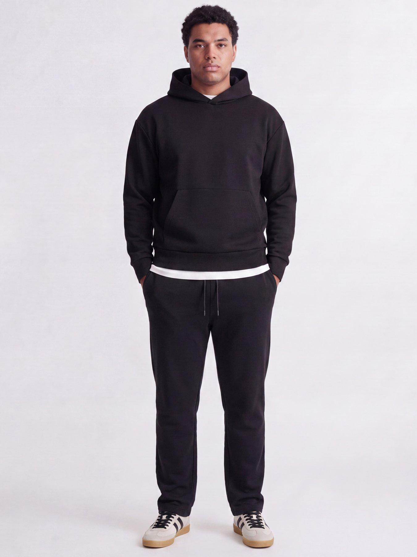 Image 1 of 7 of Jack & Jones Jack &amp; Jones Plus Kane Bradley Uncuffed Joggers