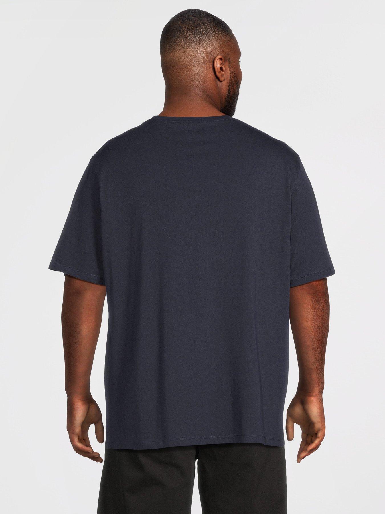 Image 2 of 5 of Jack & Jones Plus Logo Short Sleeve T-Shirt - Navy