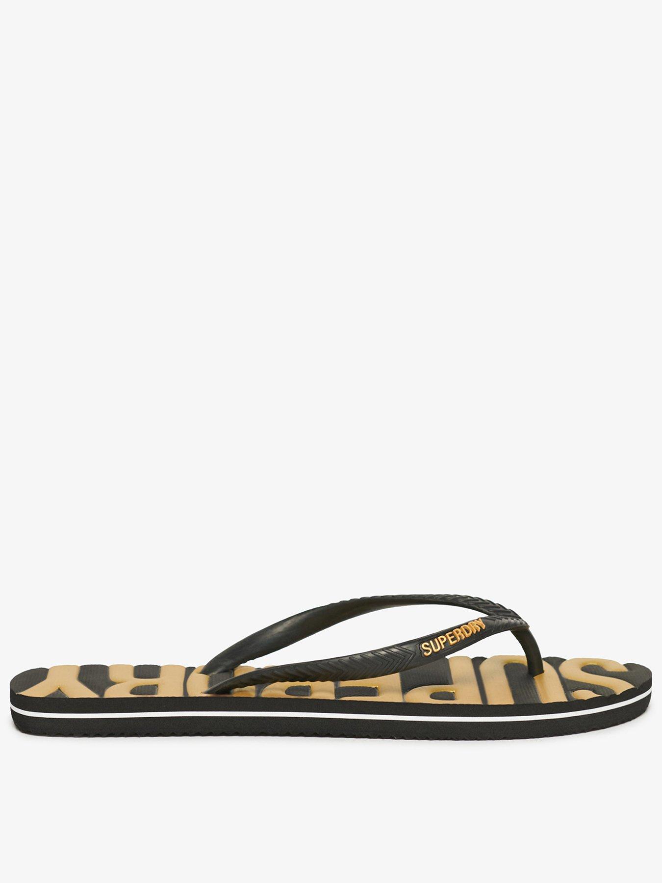 Image 1 of 7 of Superdry Vintage Vegan Flip Flop - Black