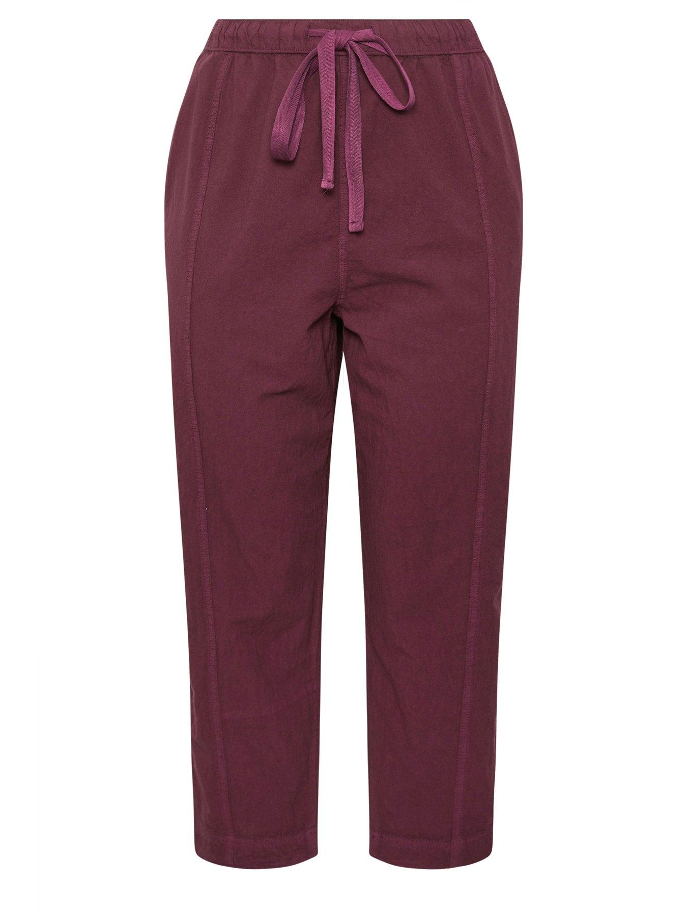 Image 5 of 5 of Yours Curve Cool Cotton Barrel Trouser