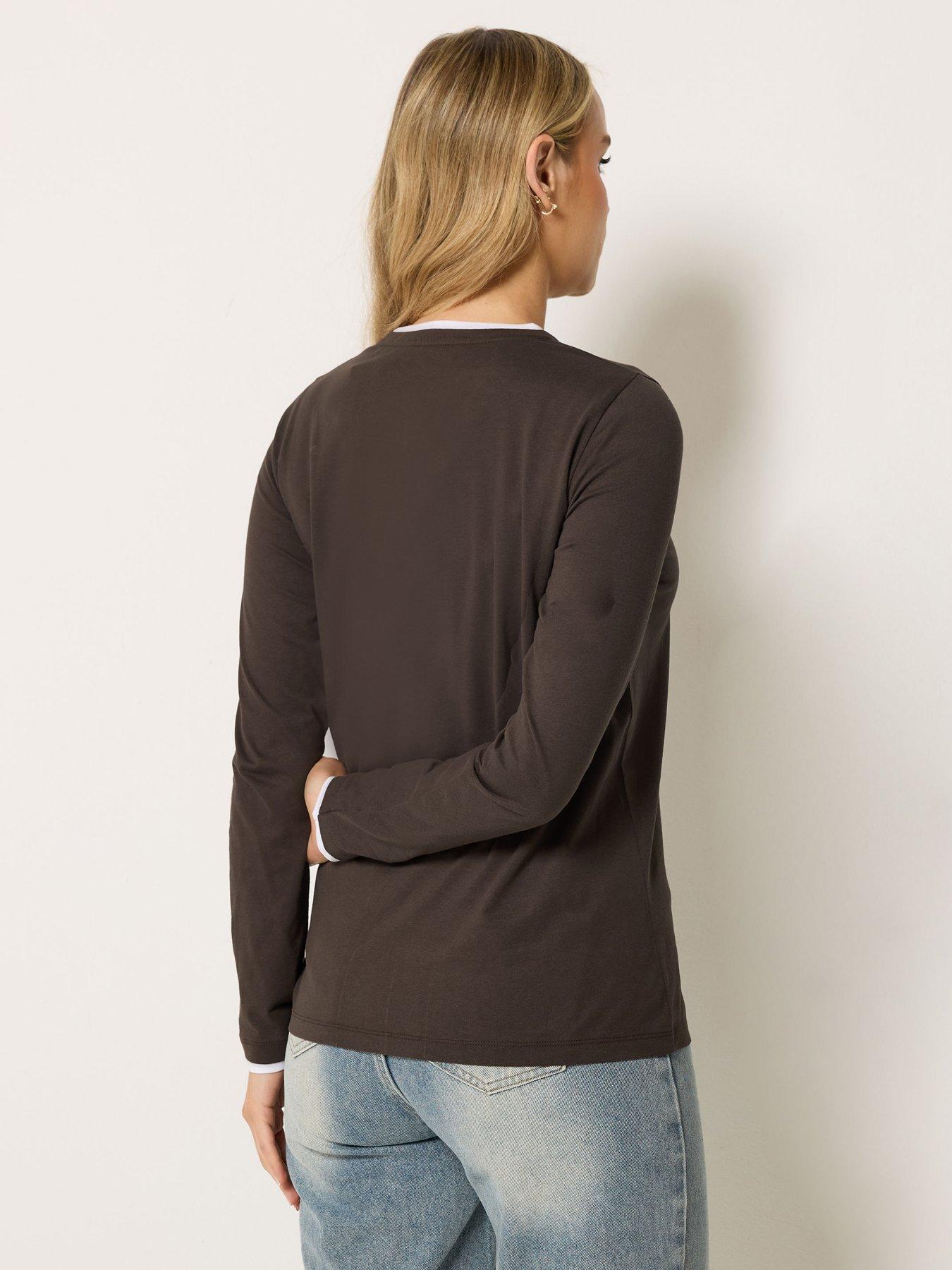 Image 2 of 4 of Long Tall Sally 2 In 1 T-Shirt - Brown