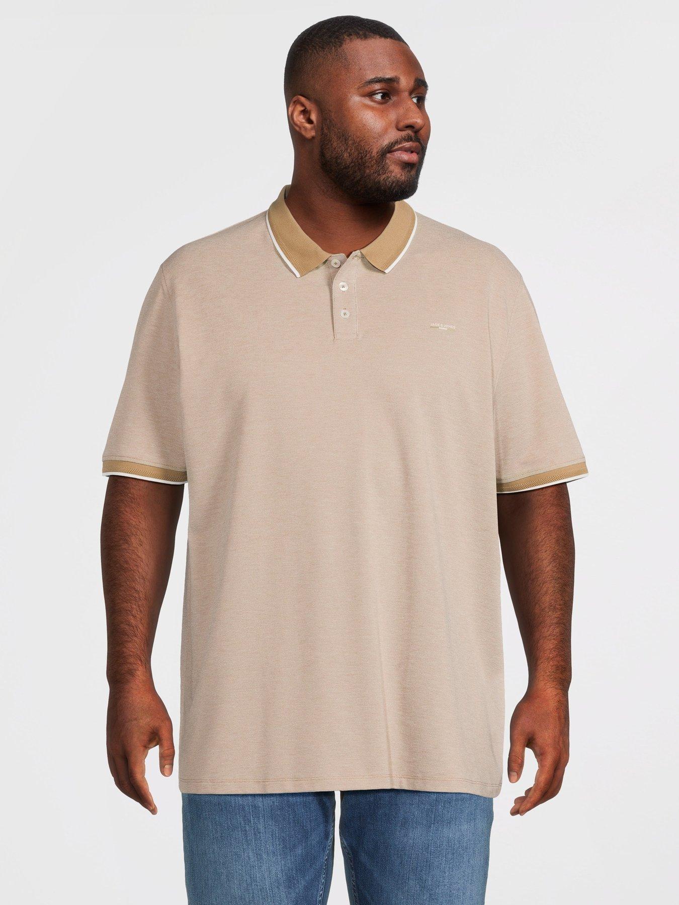 Jack & Jones Plus Premium Alves Polo Shirt - Petrified Oak