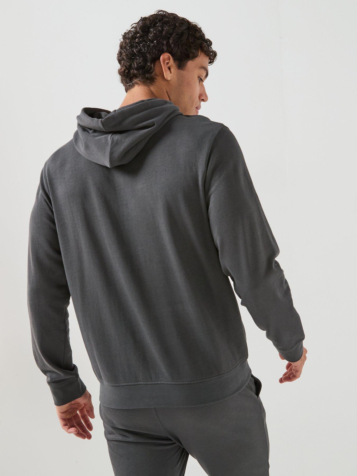 Image 2 of 6 of Jack & Jones Men's Graphic Hoodie with Kangaroo Pocket - Dark Grey