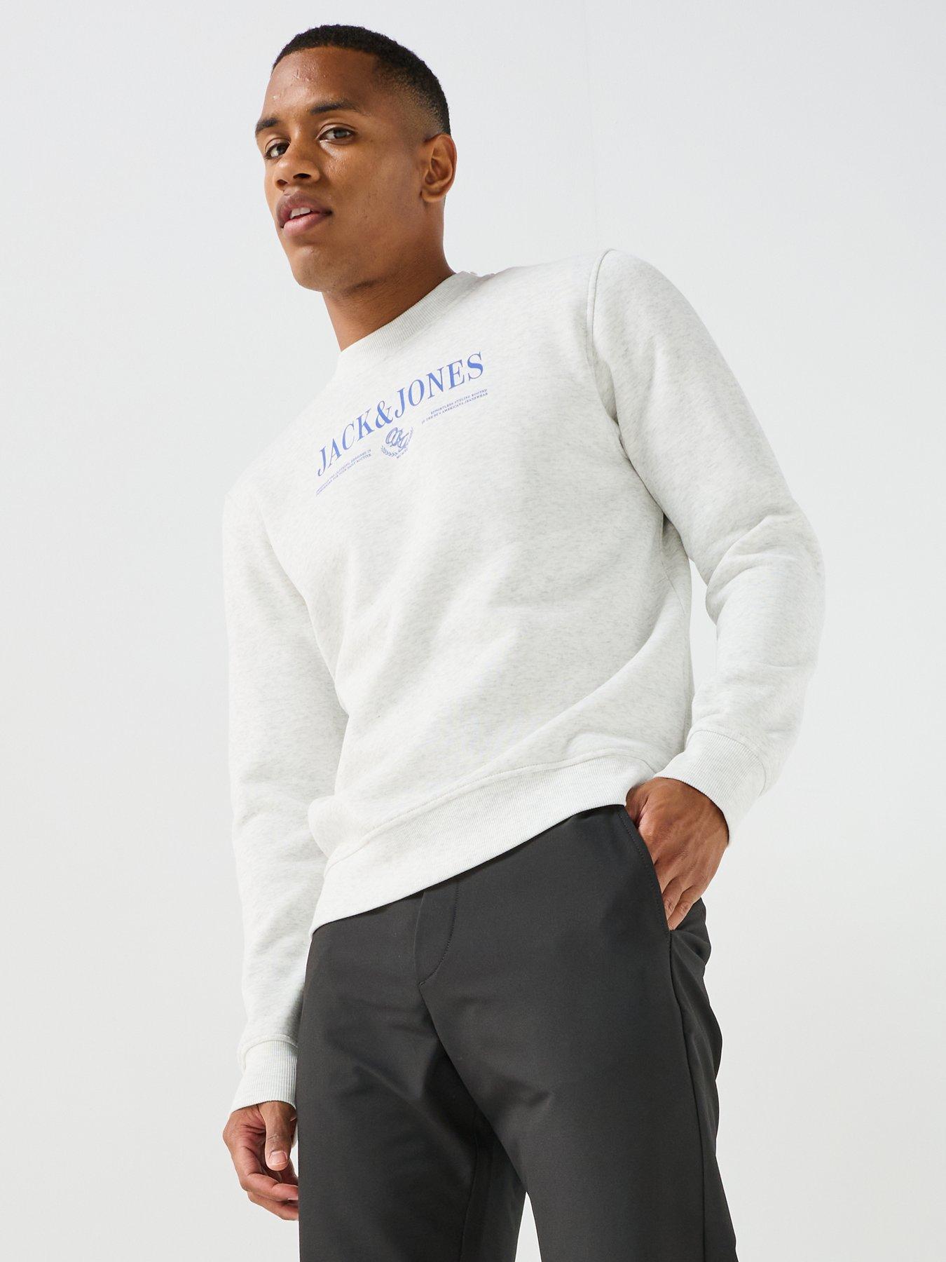 Image 5 of 5 of Jack & Jones Frederiksberg Logo Crew Neck Sweatshirt - White