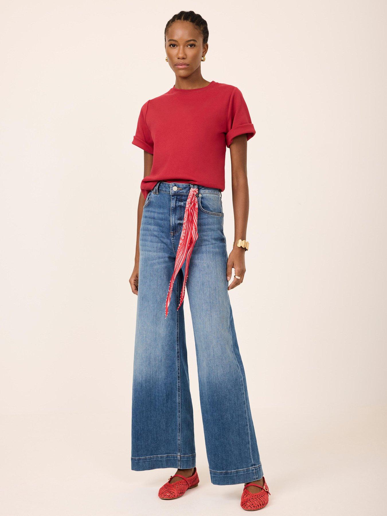 Image 4 of 6 of Mint Velvet Red Ultimate Cotton T-shirt