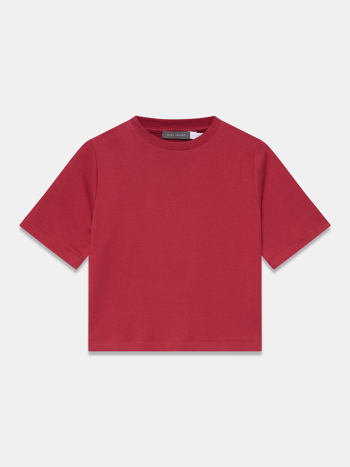 Image 5 of 6 of Mint Velvet Red Ultimate Cotton T-shirt