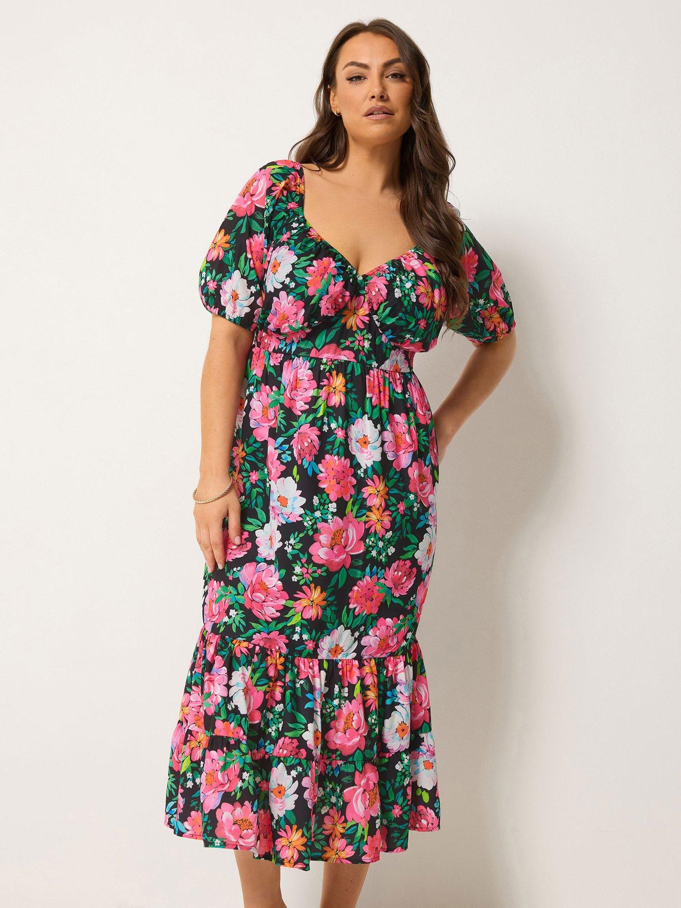 Yours Curve Milkmaid Midaxi Dress