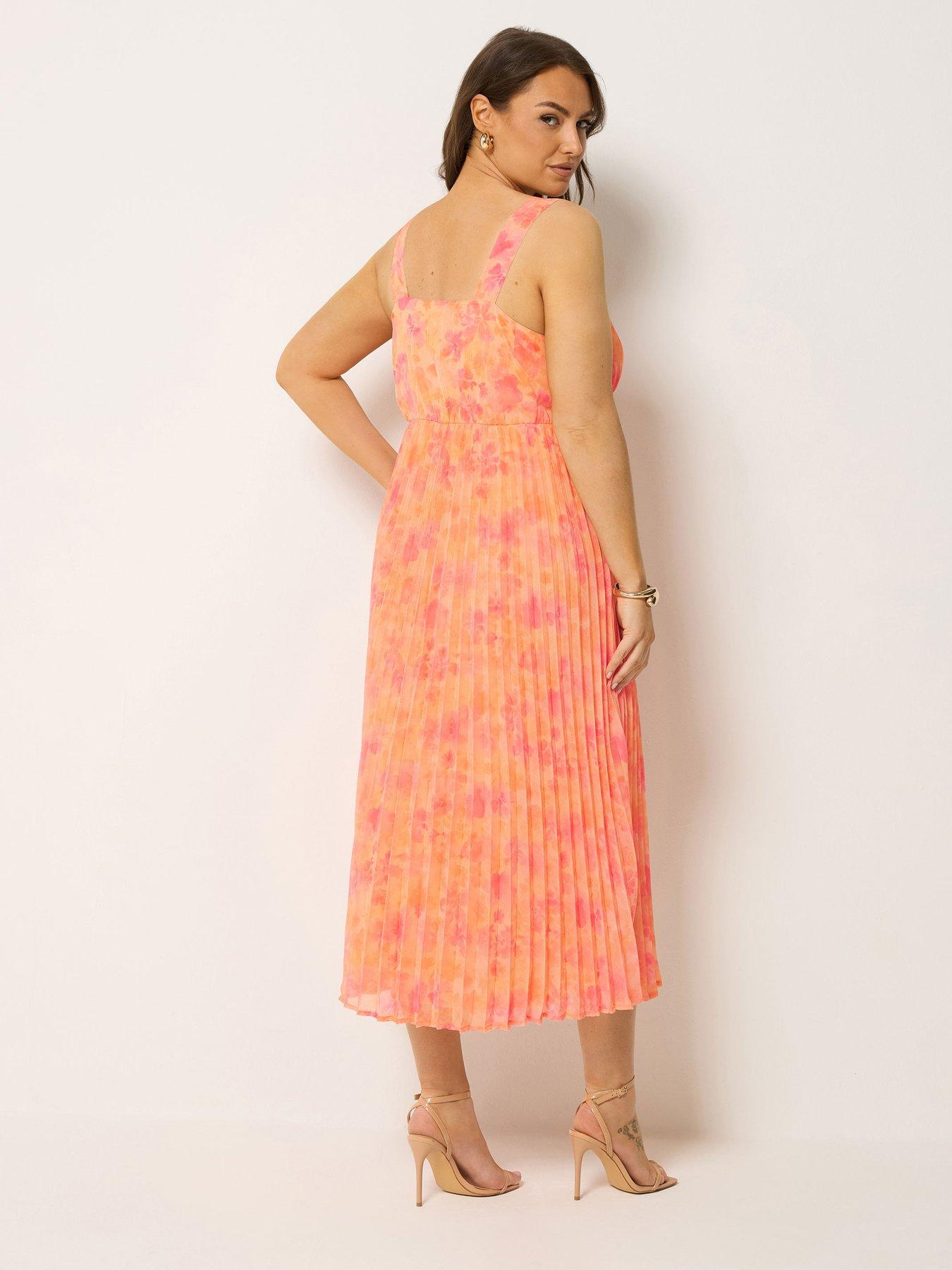 Image 2 of 5 of Yours Curve Pleated Chiffon Dress