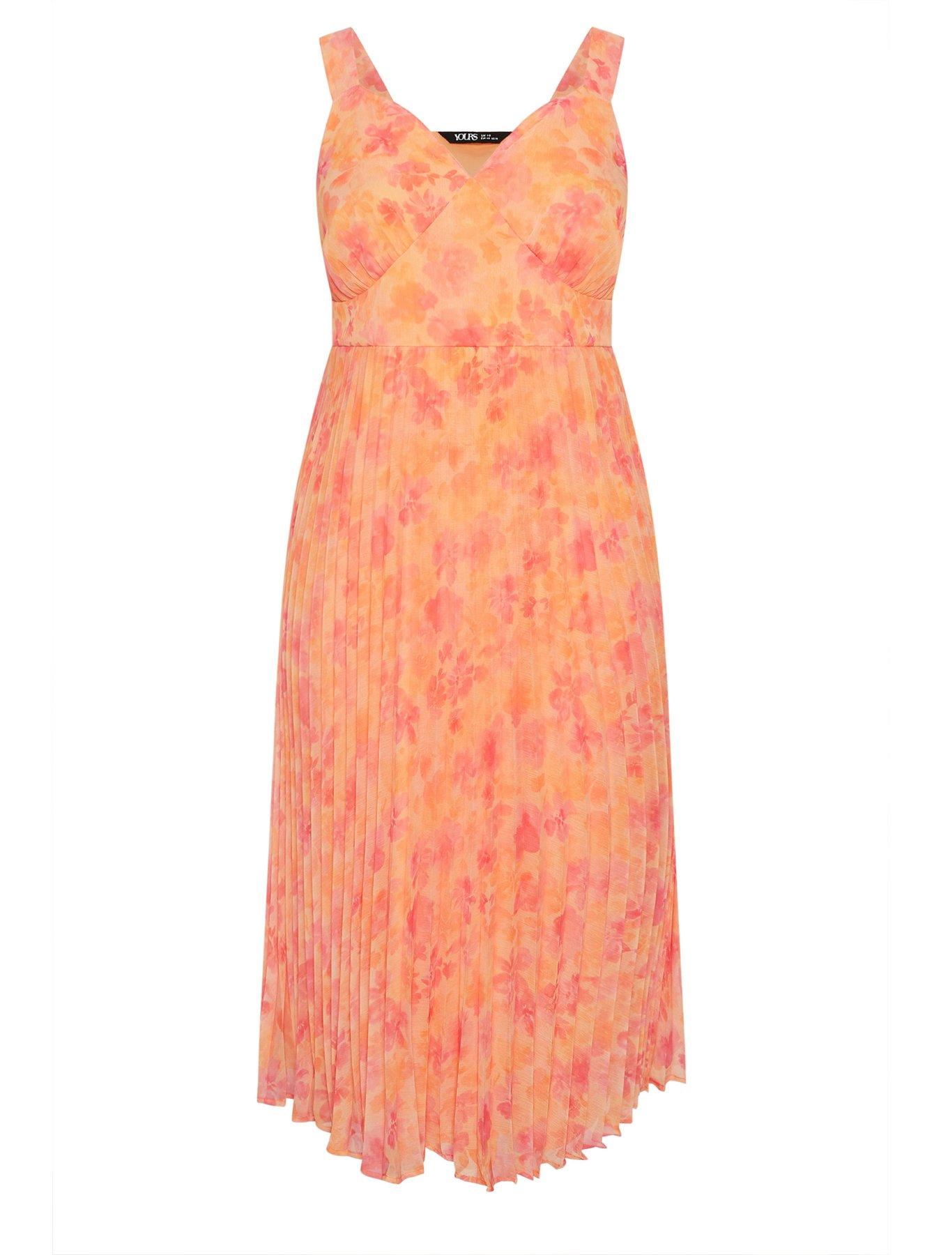 Image 5 of 5 of Yours Curve Pleated Chiffon Dress