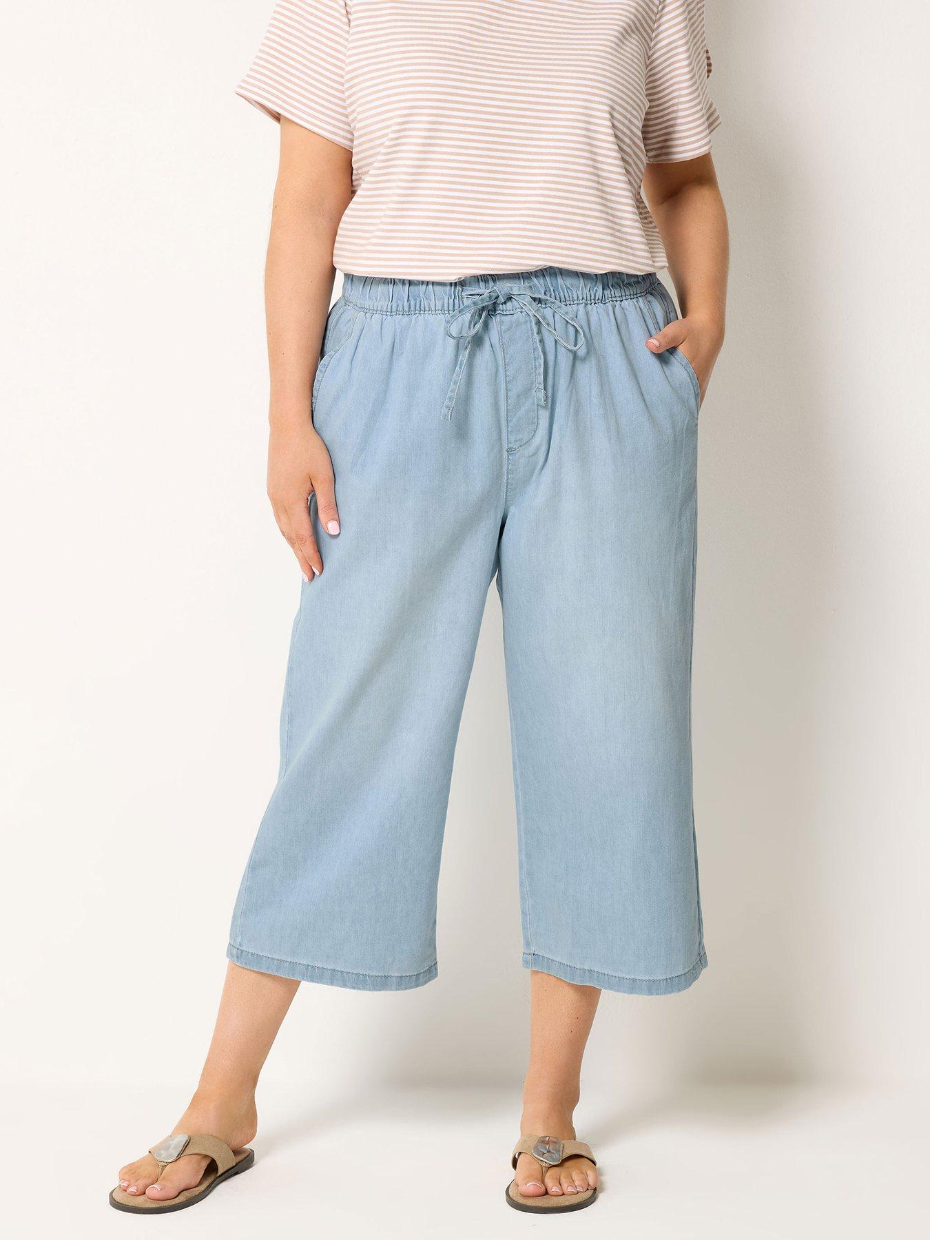 Yours Curve Pull On Crop Trousers