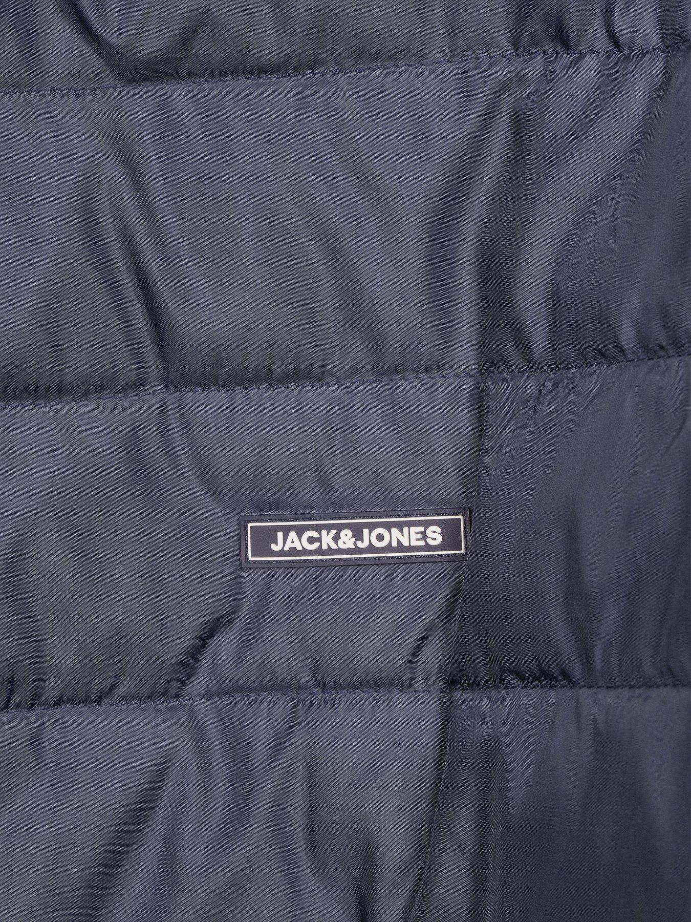 Image 4 of 5 of Jack & Jones Mens Big &amp; Tall Hooded Lightweight Puffer Jacket - Navy Blazer