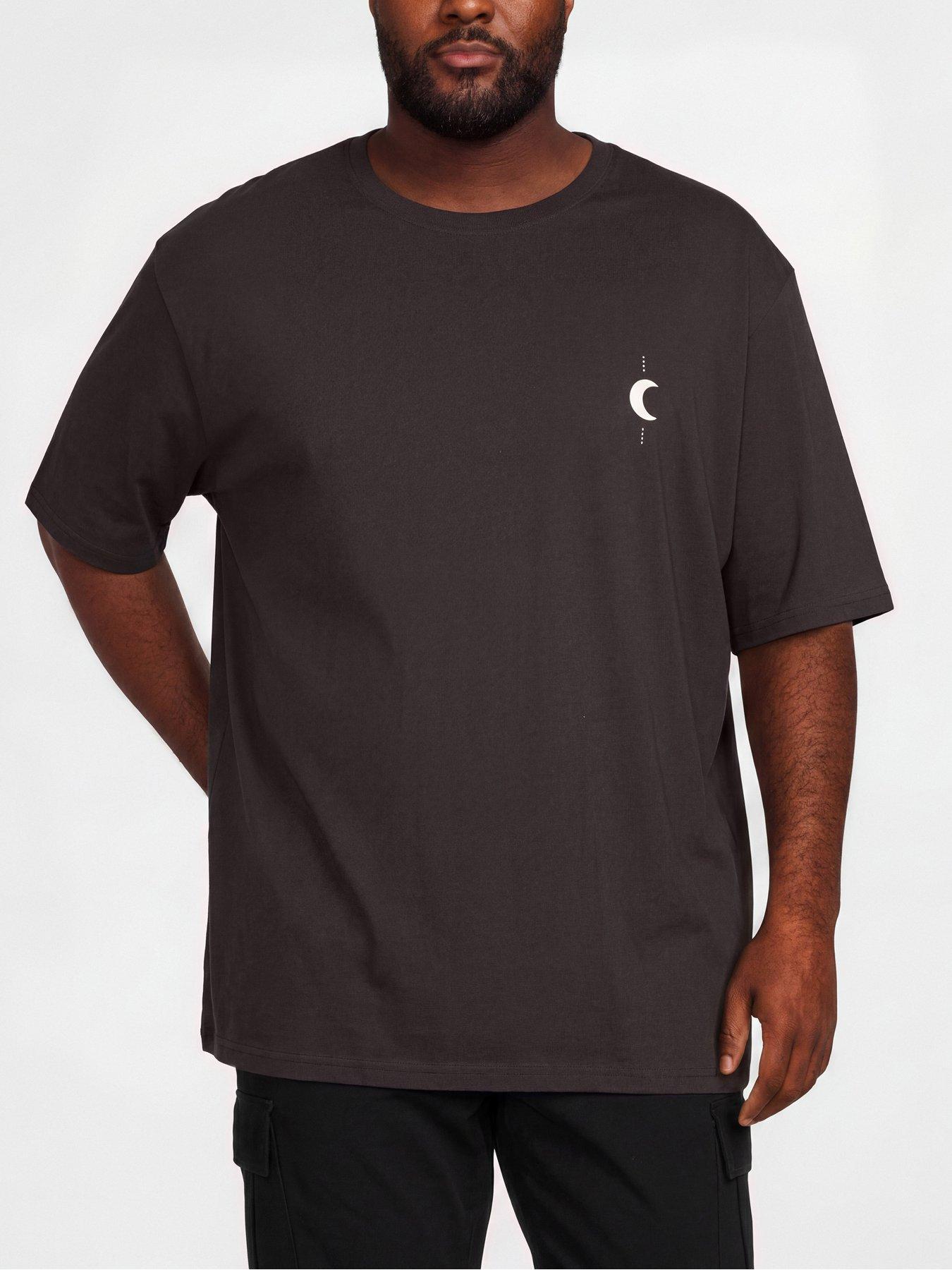 Jack & Jones Men's Plus Size Astro Graphic Back Print T-Shirt - Black